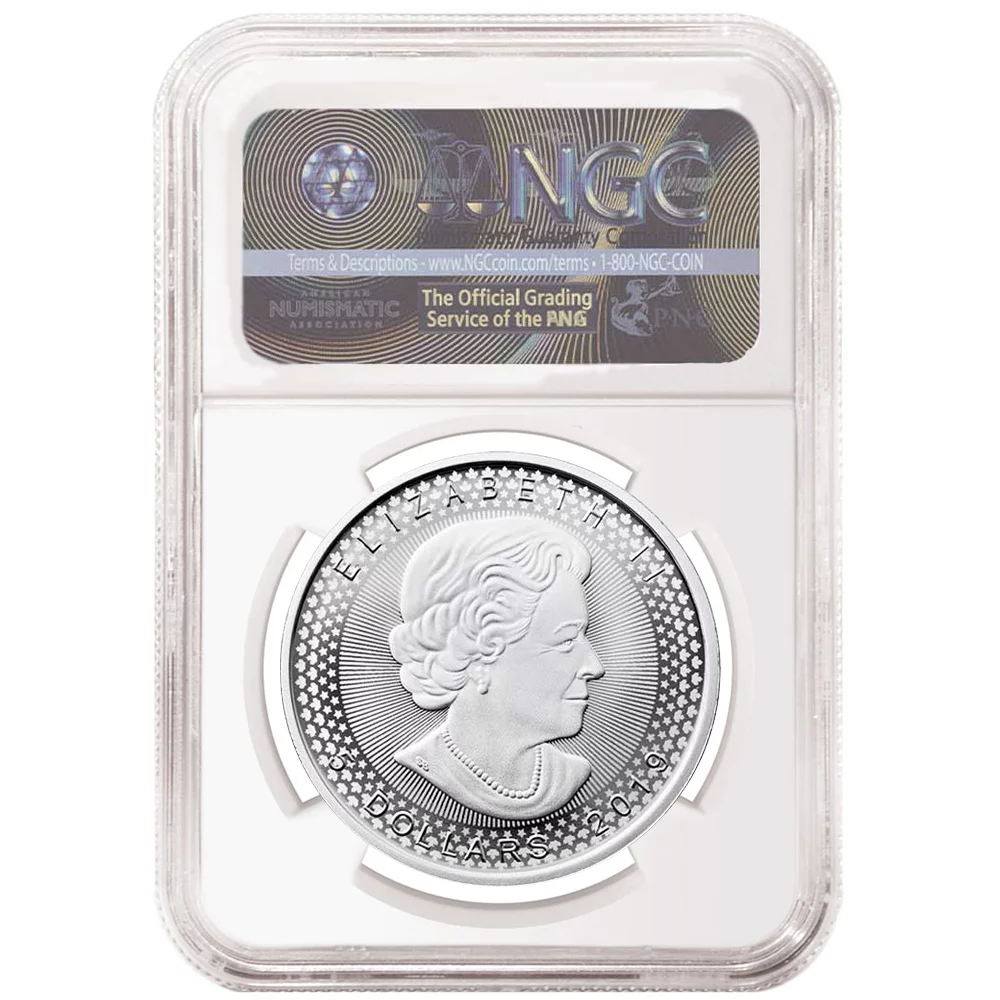2019 Modified Proof $5 Silver Canadian Maple Leaf NGC PF70 Blue ER Label Pride of Two Nations U.S. Set