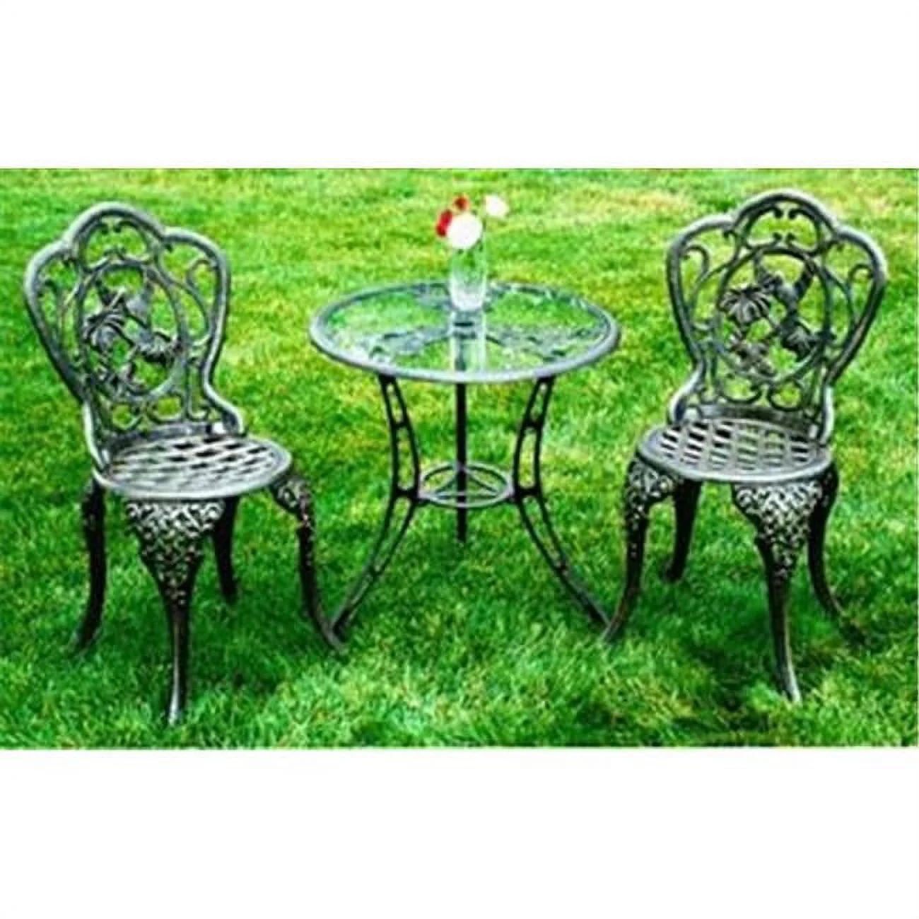 Oakland Living 3205-AB Hummingbird 3 Pc Bistro Set - Antique Bronze