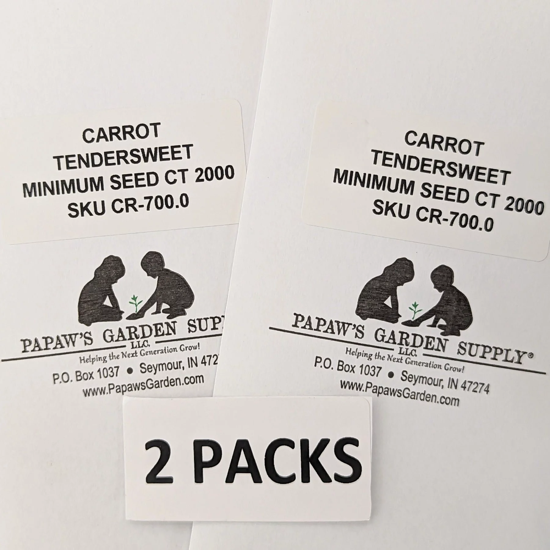 PAPAW'S GARDEN SUPPLY LLC. HELPING THE NEXT GENERATION GROW! Tendersweet Carrot 2000 Seeds