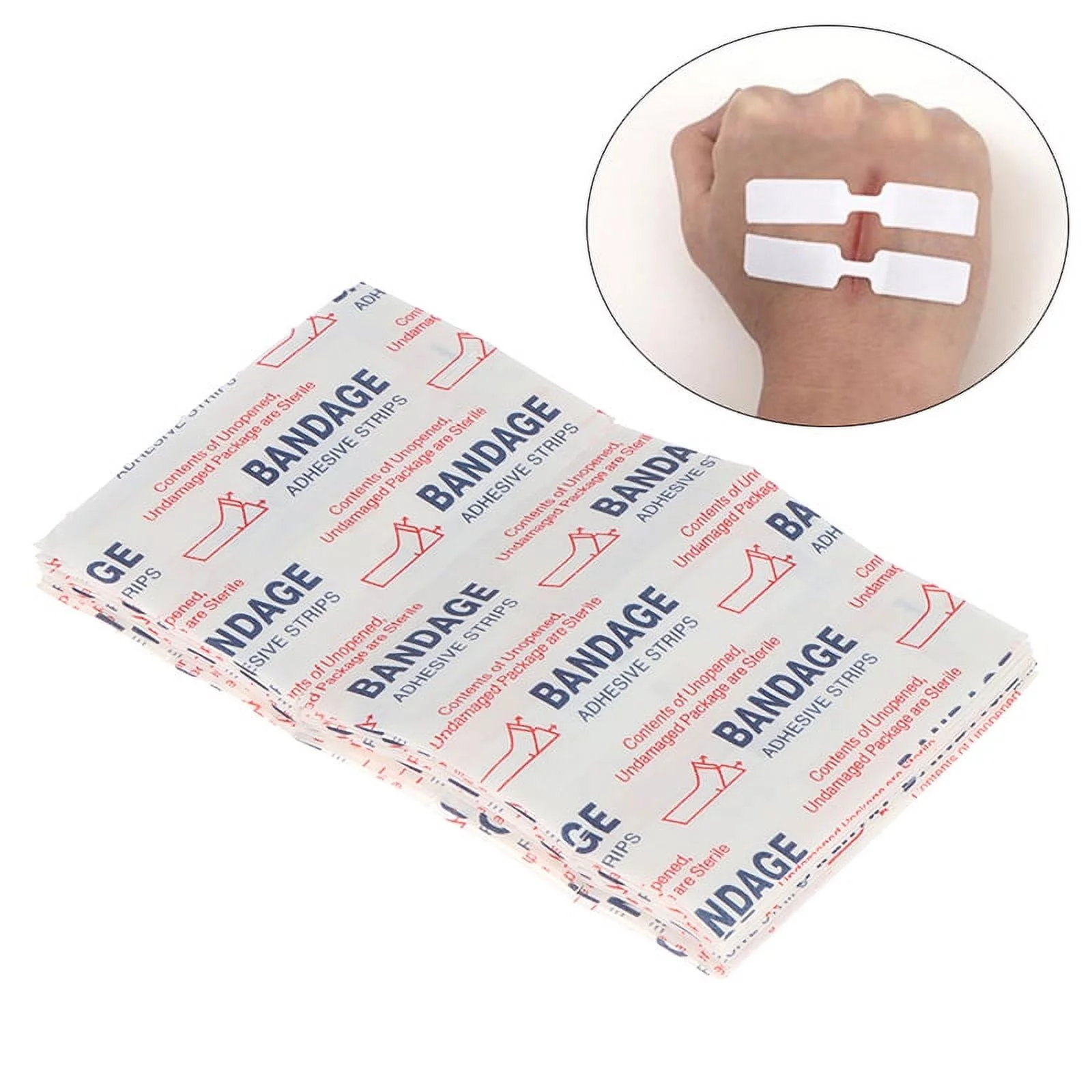10Pcs Waterproof Butterfly Adhesive Band Aid Wound Closure Emergency Bandages