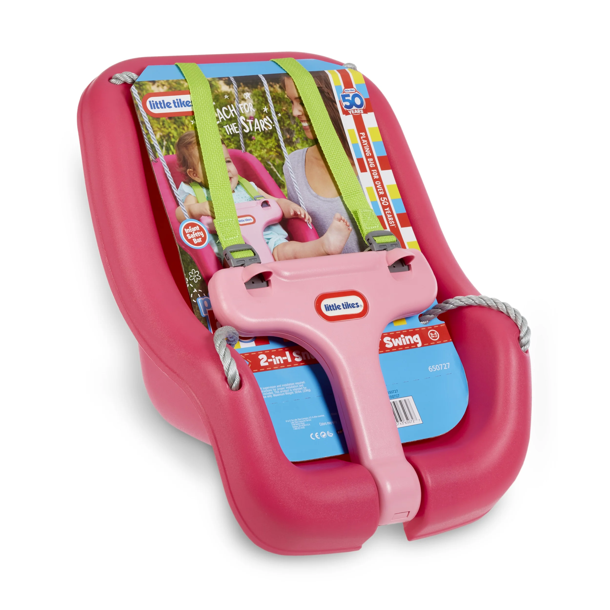 Little Tikes 2-in-1 Snug ’n Secure Swing - Magenta Frustration Free Packaging