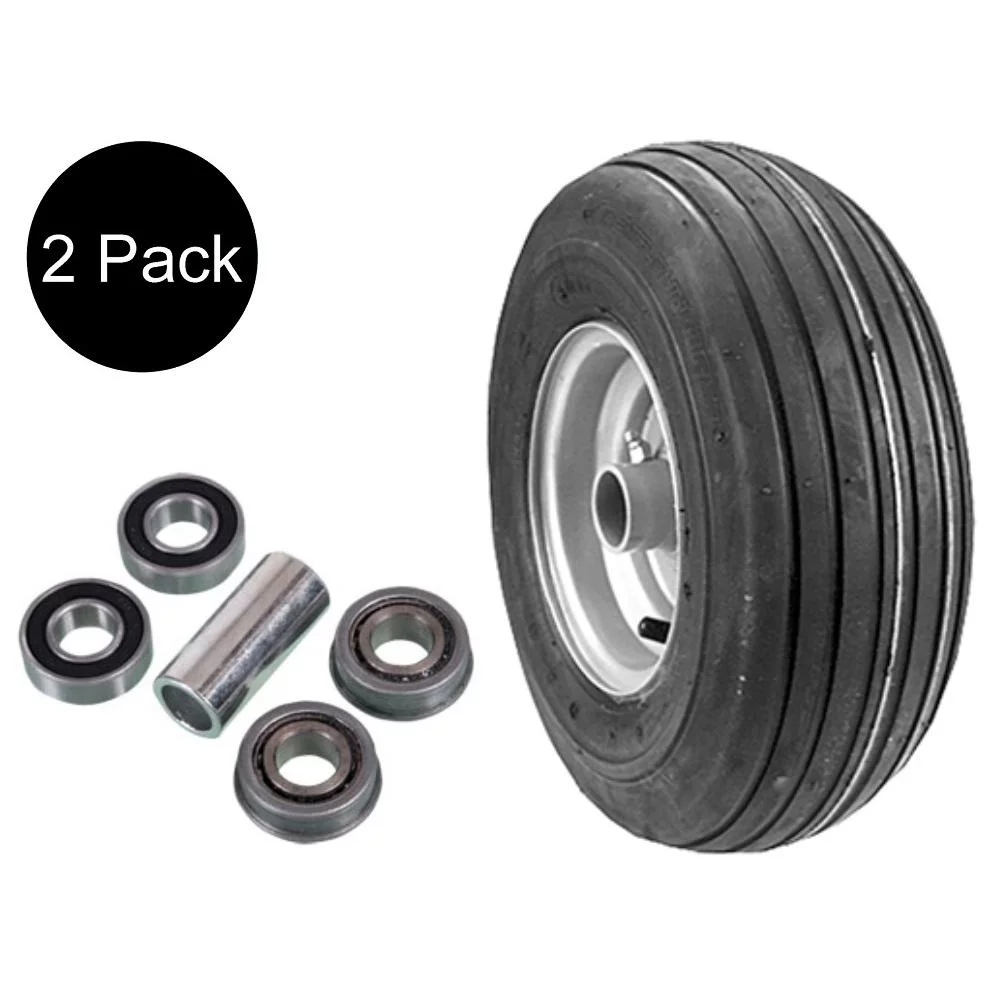 RAParts 2 pk. 13X650X6 4PLY Wheel Assembly 10202 97166 Silver (#D65) fits Dixie Chopper