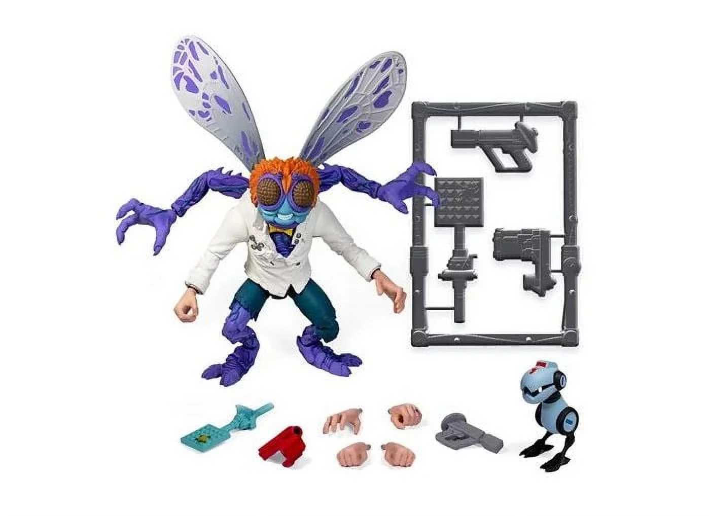 Super7 TMNT Ultimates Baxter Stockman Action Figure Set, 10 Pieces