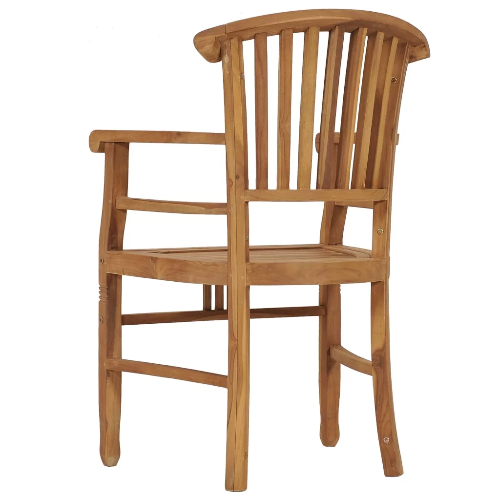 Walmeck Patio Chairs 2 pcs Solid Teak Wood