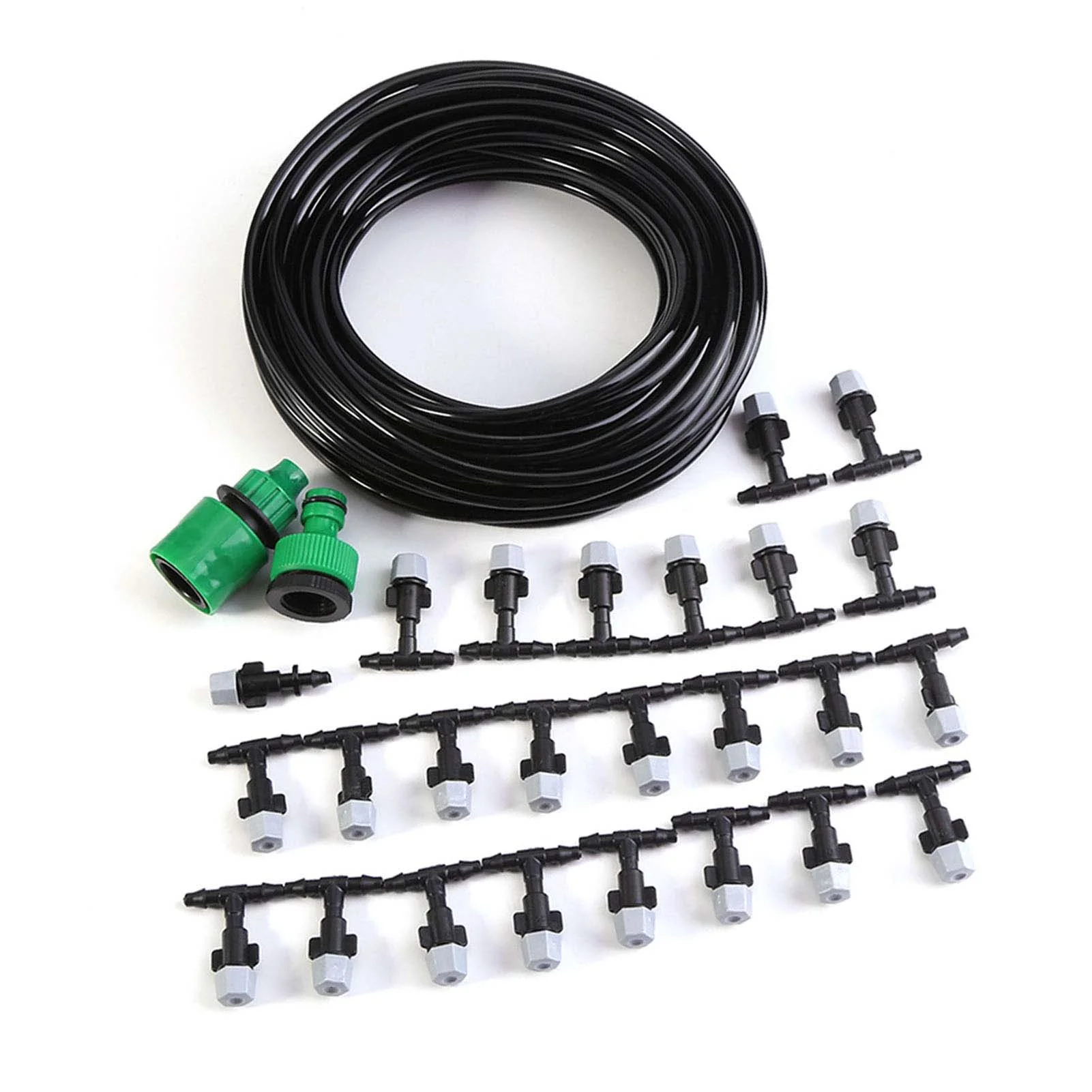 Dripper Plant Watering Water Misting Cooling System Hose Sprinkler Nozzle Garden Patio Micro Irrigation Set 15M