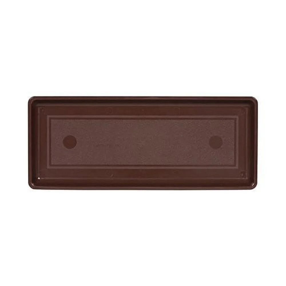 Novelty Plastic Flower Box Tray, Brown, 18