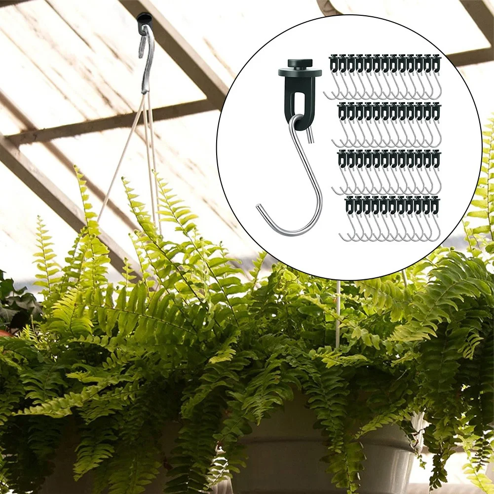 Greenhouse Hooks Hanger, Plastic Greenhouse Clips Fixing Clips Greenhouse