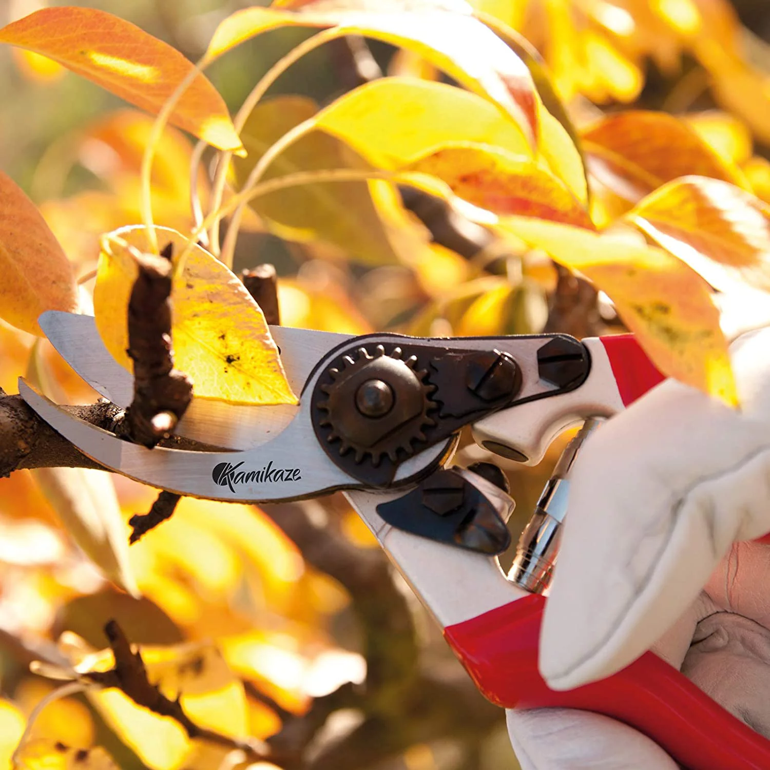 Kamikaze 9717 KM-5 Forged Professional Thin Hand Pruning Shears for Gardening