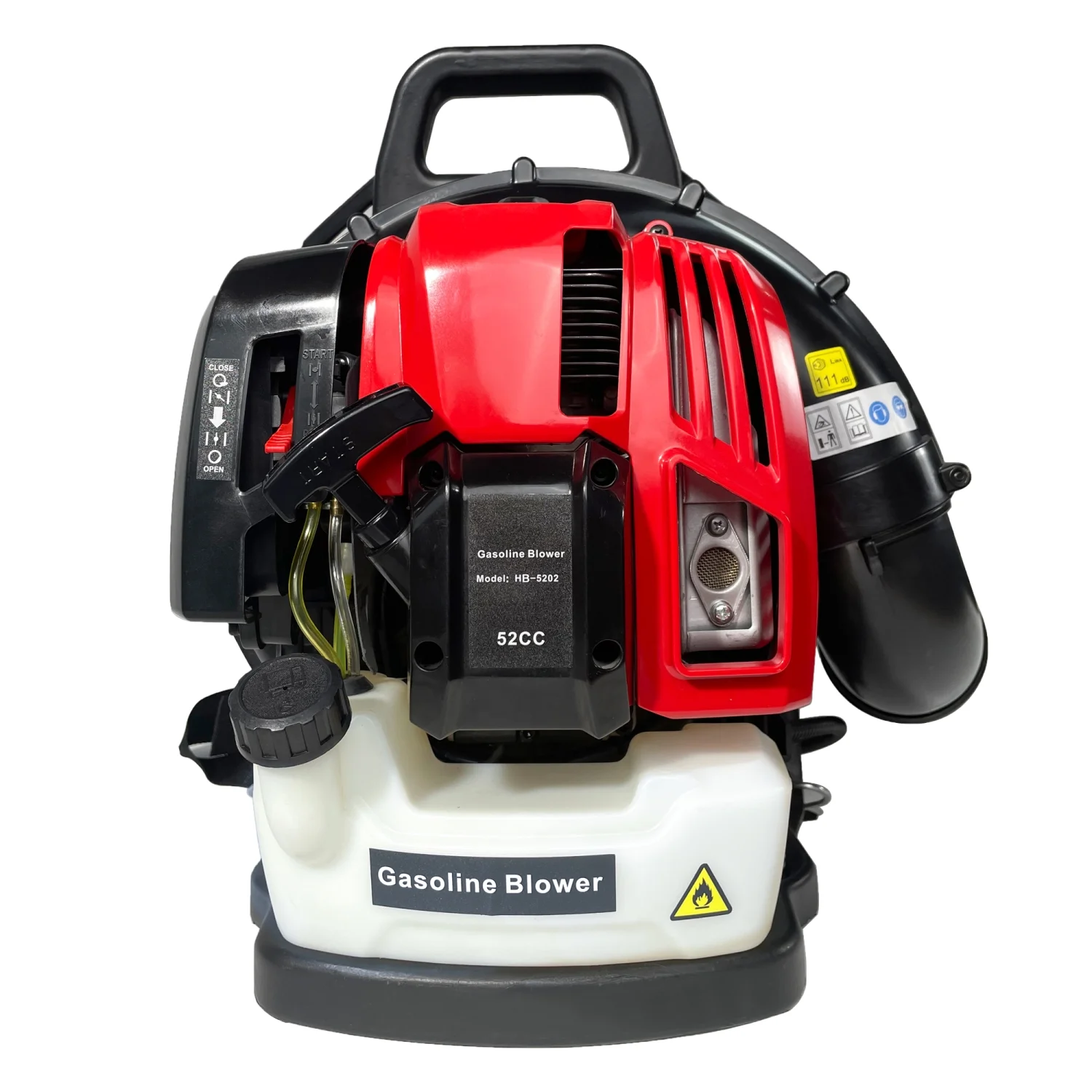 EPA Compliant  Lightweight and Powerful 52CC Backpack Leaf Blower with 530CFM & 175MPH Speed  Ideal for Snow Removal  Efficient 2 Stroke Air Cooling Gasoline Grass Blower