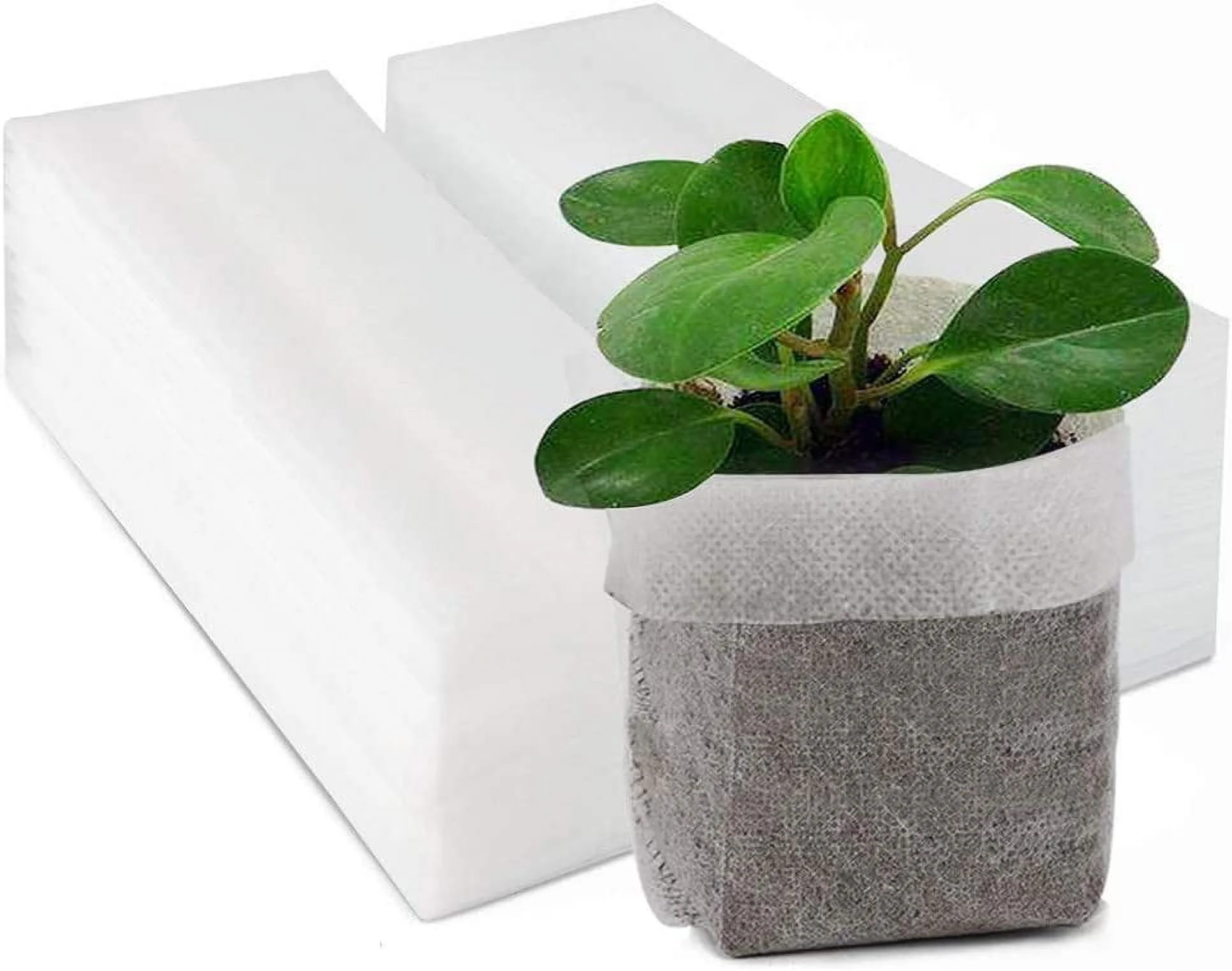 8x10cm Degradable Non-Woven Plant Nursery Bags Plant Seeding Bags Fabric Seedling Pots Plants Pouch Solid Plants Grow Bags Home Garden Supply 8x10cm/3.15