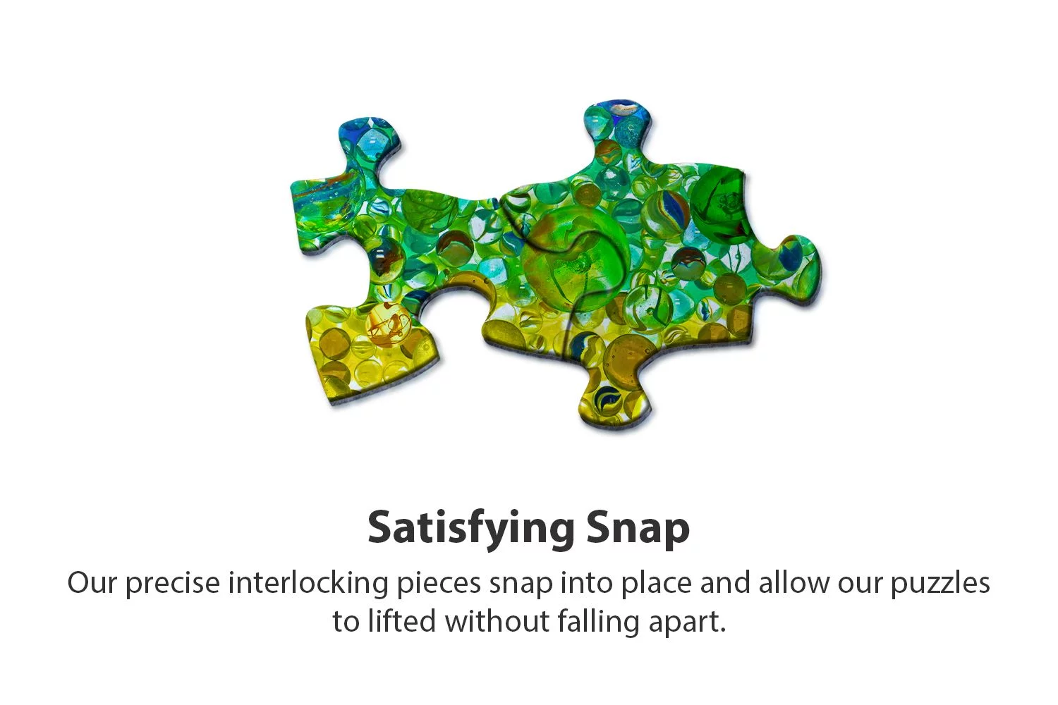 Illuminated Marbles, 500 Piece Round Puzzle, by Springbok Puzzles.