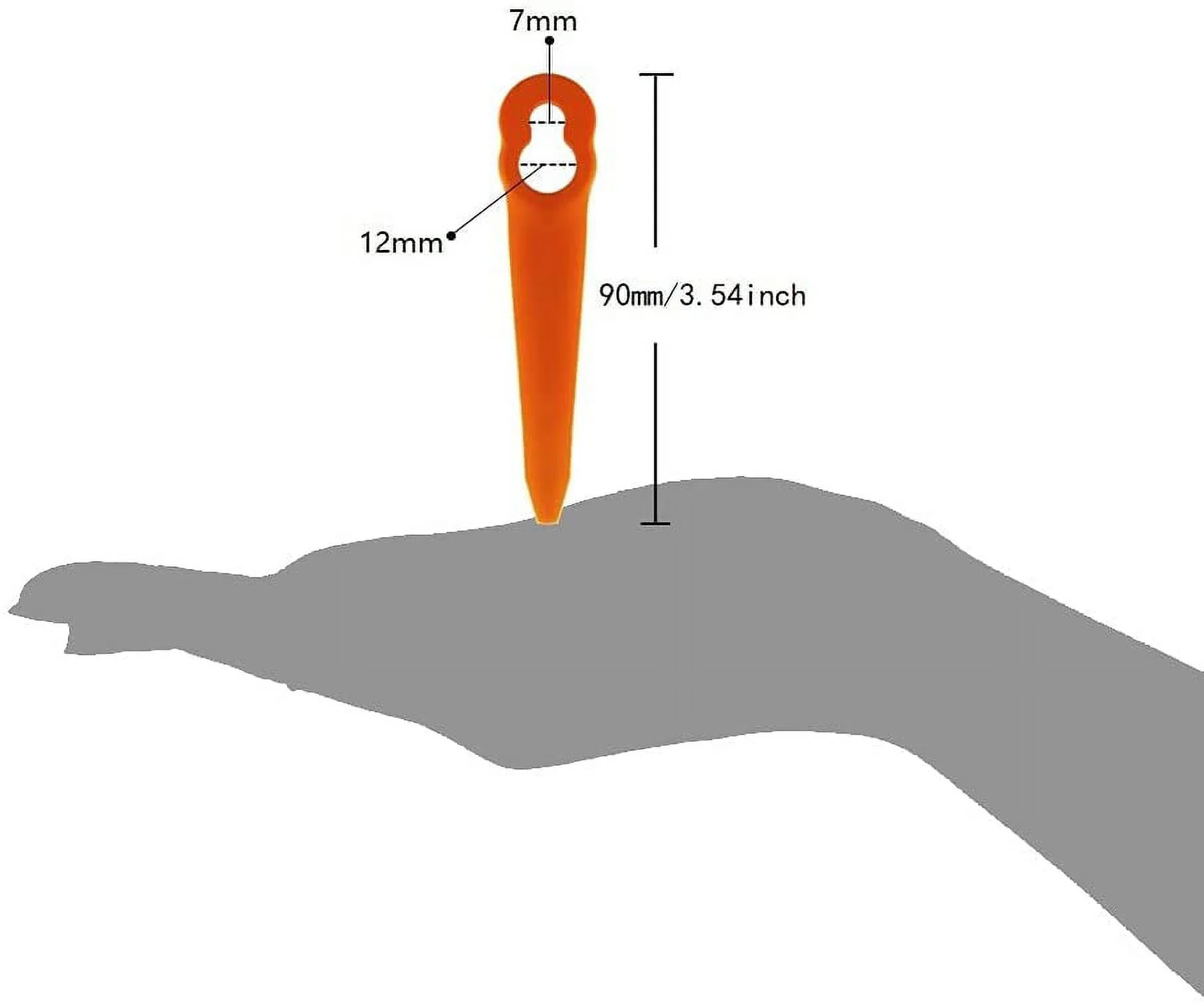 FourShow 100Pcs Plastic Replacement Blades Compatible with STIHL Polycut 2-2 Polycut 3-2 Grass Trimmer FSA 45 FSA 57 FSE 52,Sun Joe 24V-GT10, Redback Swift 40V