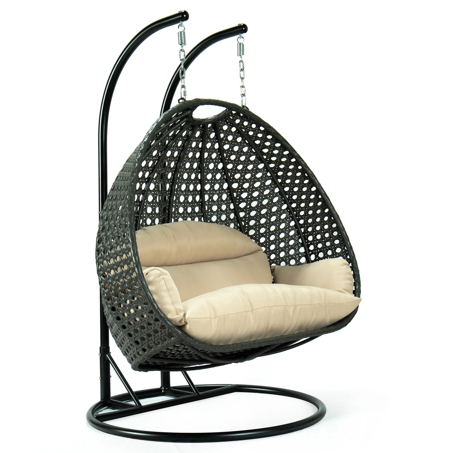 Maykoosh Boldly Bohemian Wicker Hanging 2 person Egg Swing Chair