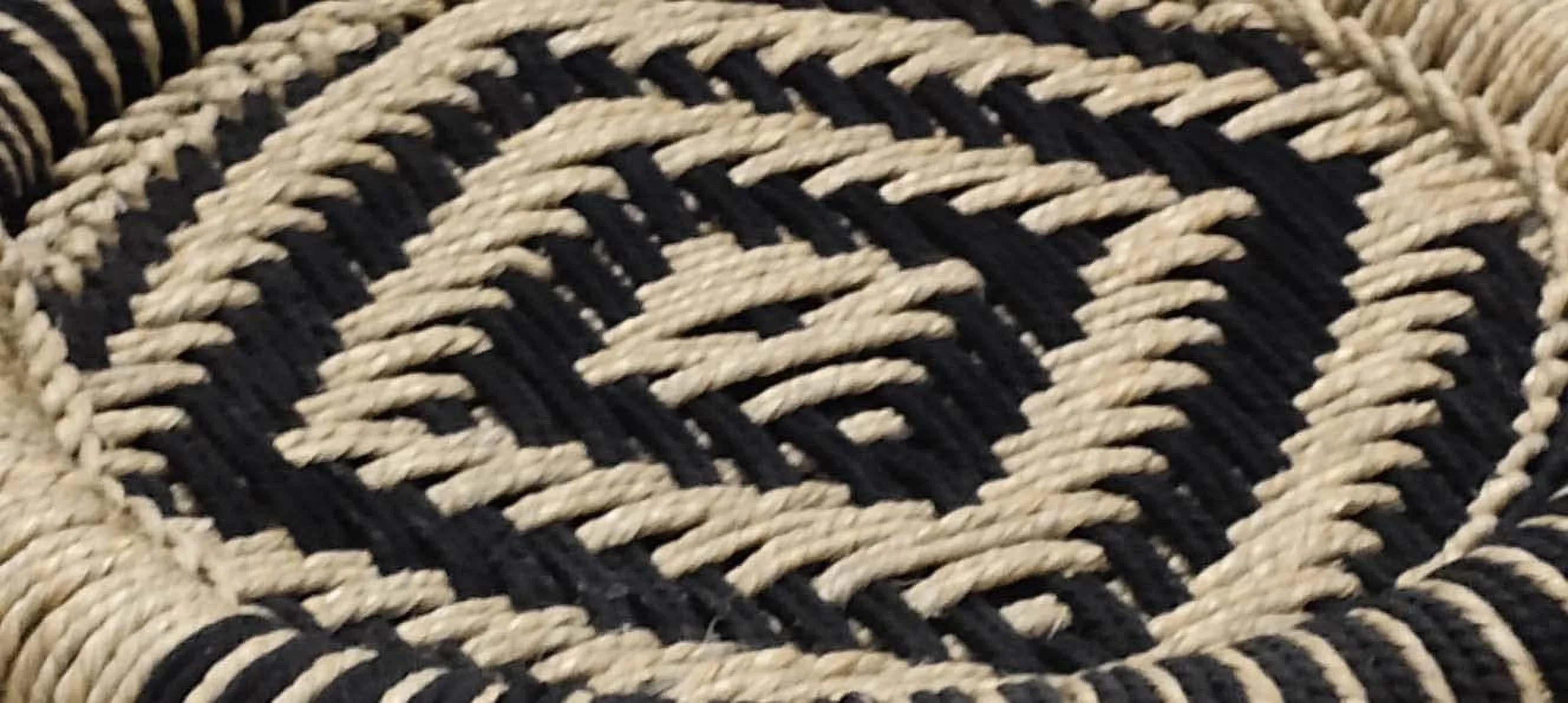 Harish Handmakers ! Pure Natural And Handmade Bamboo Mudda Chair Set With Mudda With Black And Beige Set Of 2