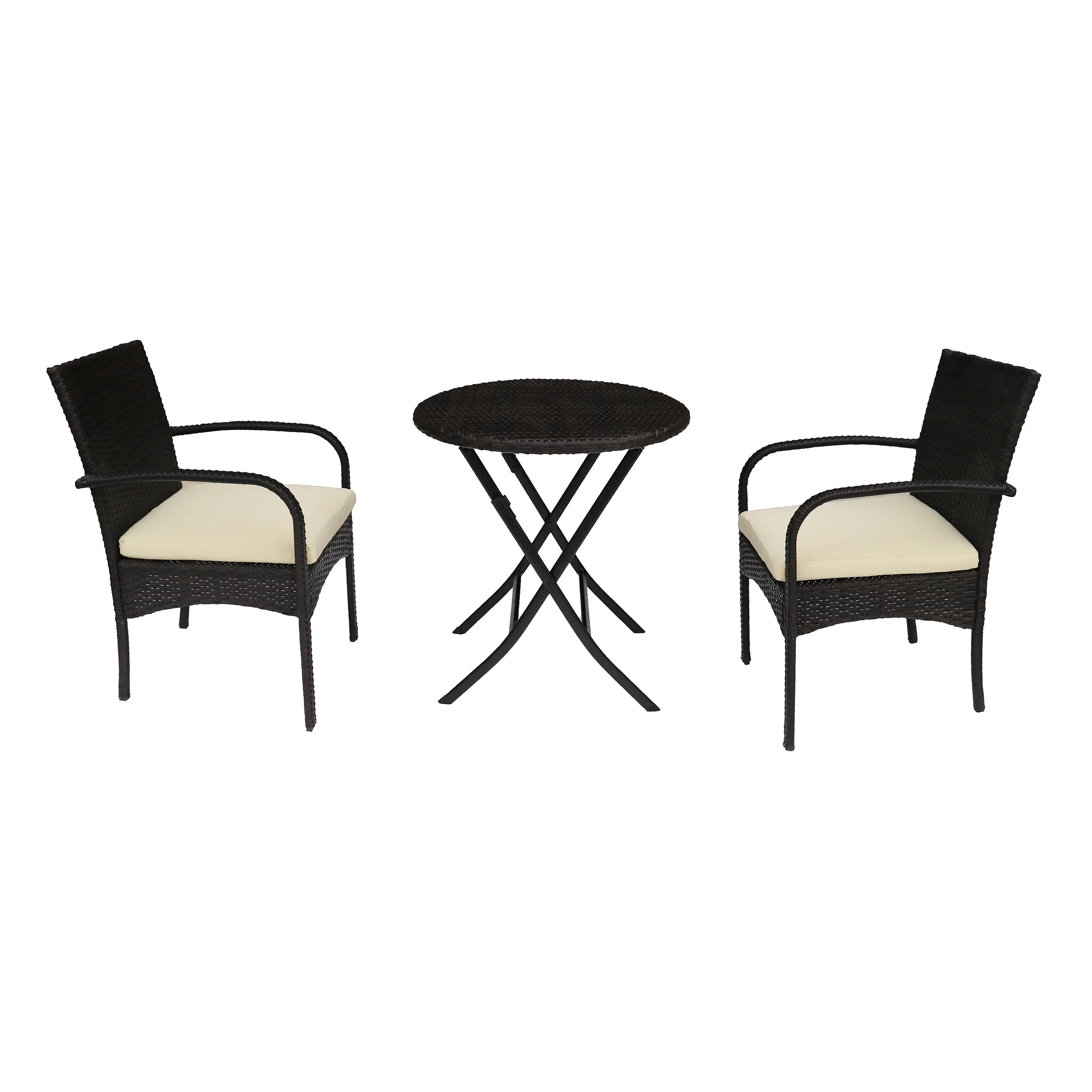 Homiyad Bistro Set, Two Cushioned Chairs and One Table