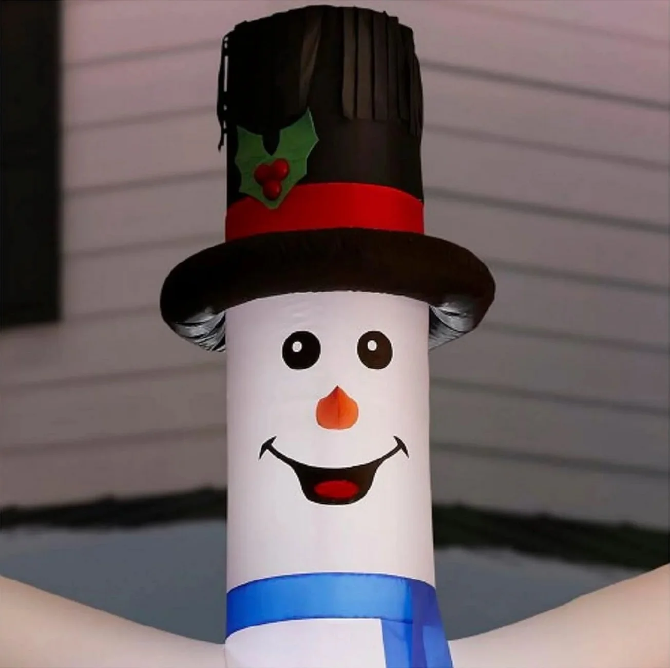 Gemmy 9070602 144 in. Jolly Jiggler Snowman Inflatable, White Wire