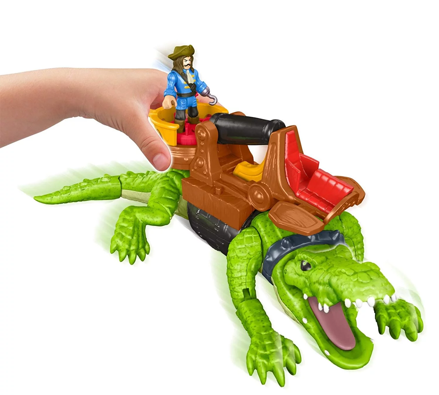 DHH63 Fisher-Price Imaginext Walking Croc & Pirate Hook