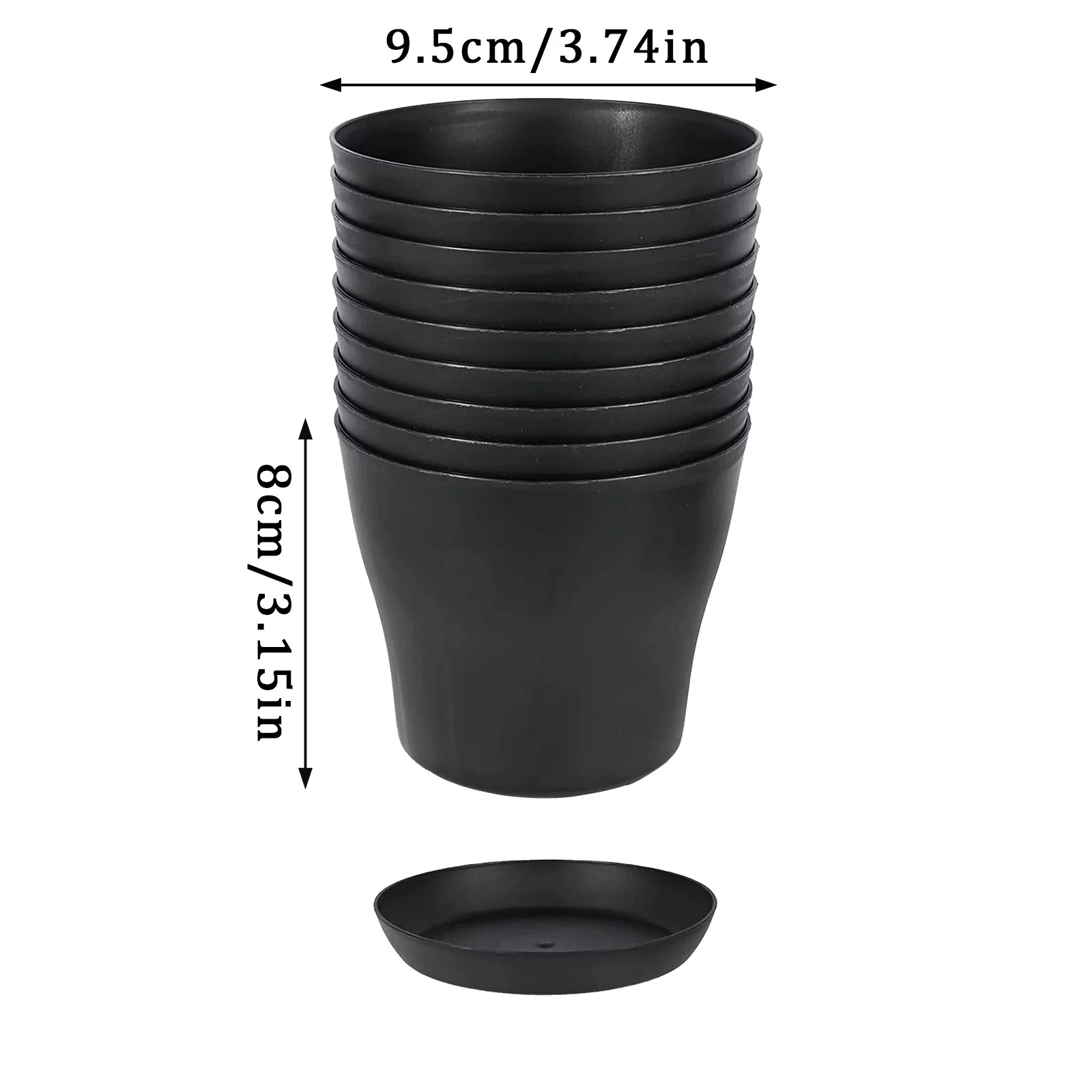 Bnnlsa Plastic Plants Nursery Pot 8Pcs Open Flowerpot Resin Plastic Flowerpot Balcony Large Rose Pot Pot Succulent Flowerpot