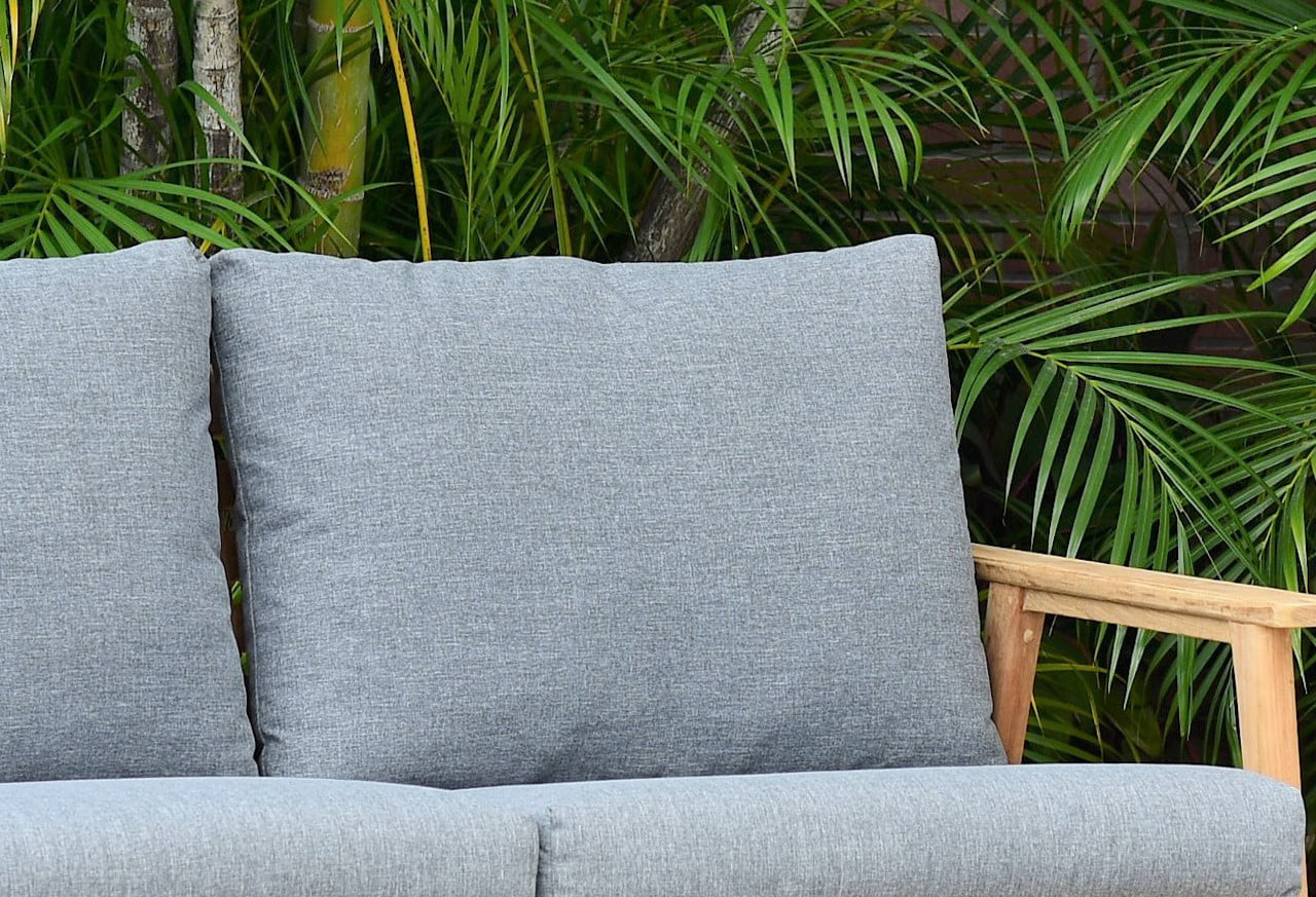 Amazonia Bartell Teak Patio Sofa whit Olefin Cushion