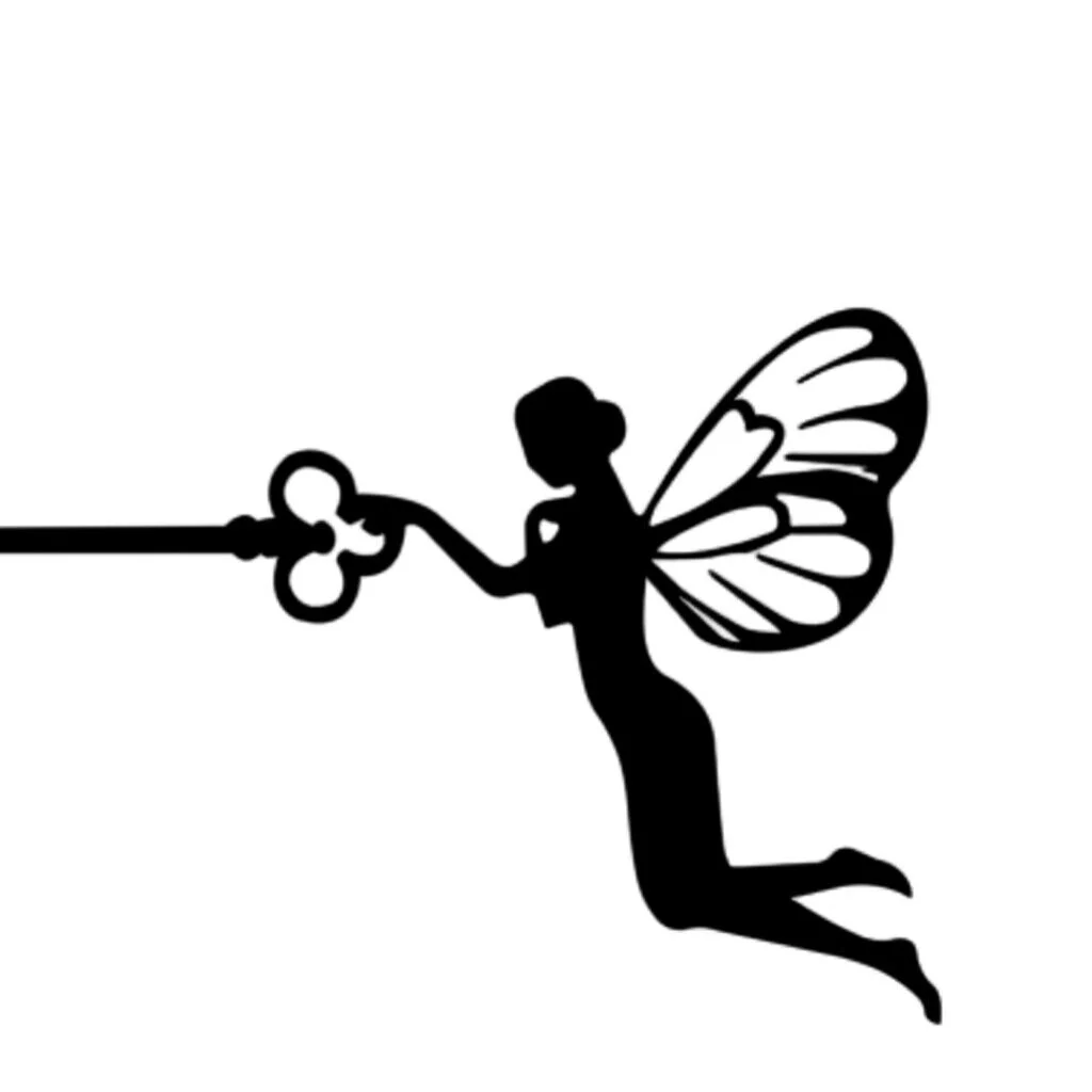 WEISIPU Fairy Silhouette Statue Metal Fairy Branch Decoration Steel Hanging Plant Bracket Hanger Branch Tree Metal Art for Indoor Outdoor Home Yard Patio Lawn