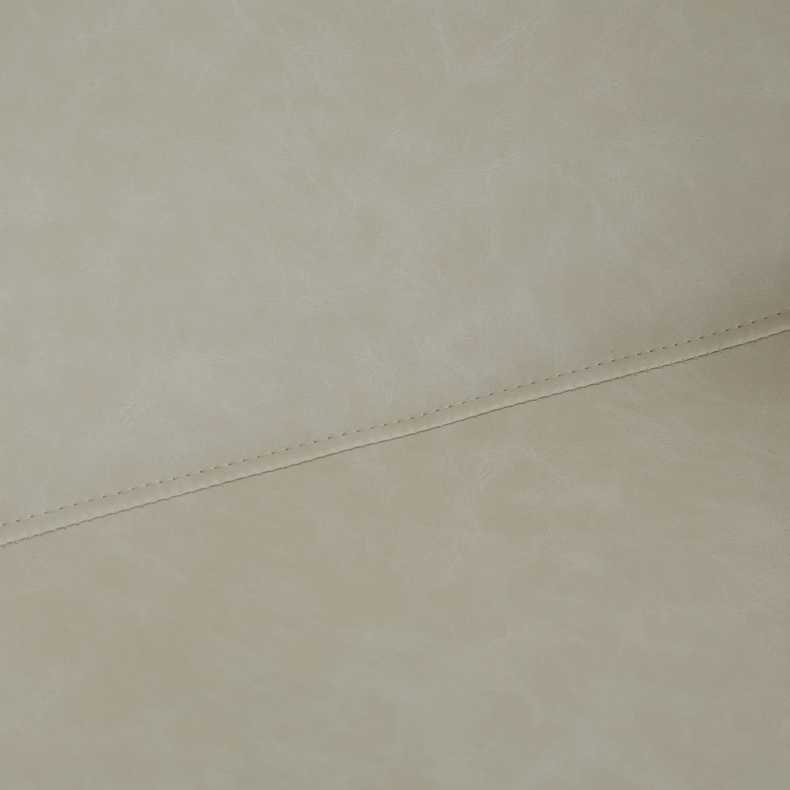 4pcs Disassembled PU Iron Pipe Curved Dining Chair  Off-White