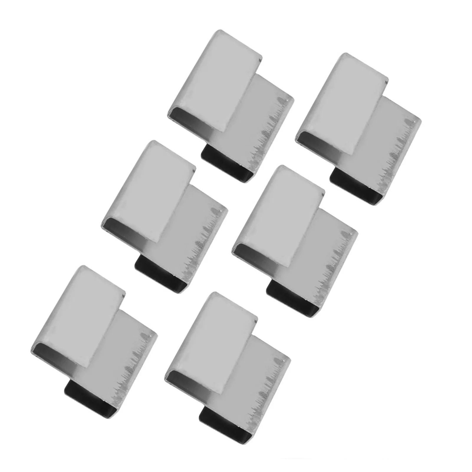 50pcs Glass Clamp Practical Stainless Steel Greenhouse Overlap S Clips Durable Glass Frame Fixing Clamp