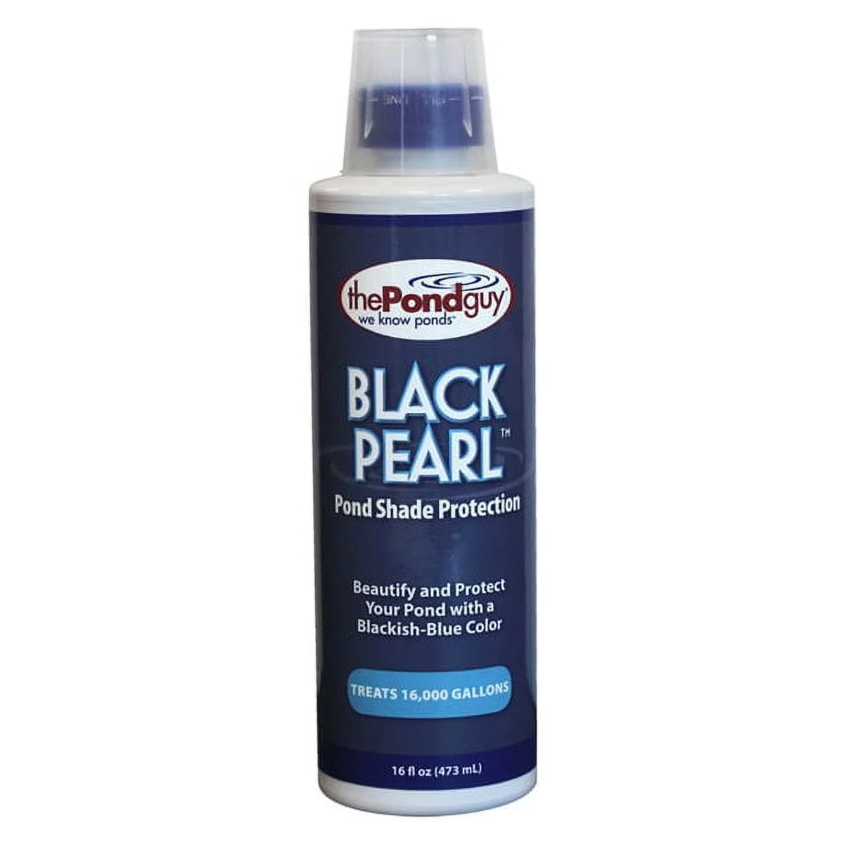 The Pond Guy Black Pearl Pond Dye, For Water Gardens & Koi Fish Ponds, Ecofriendly, Clean & Clear Water, No Mixing & Easy to Use, Enhances Natural Color, Treats up to 16,000 Gallons, 16 oz