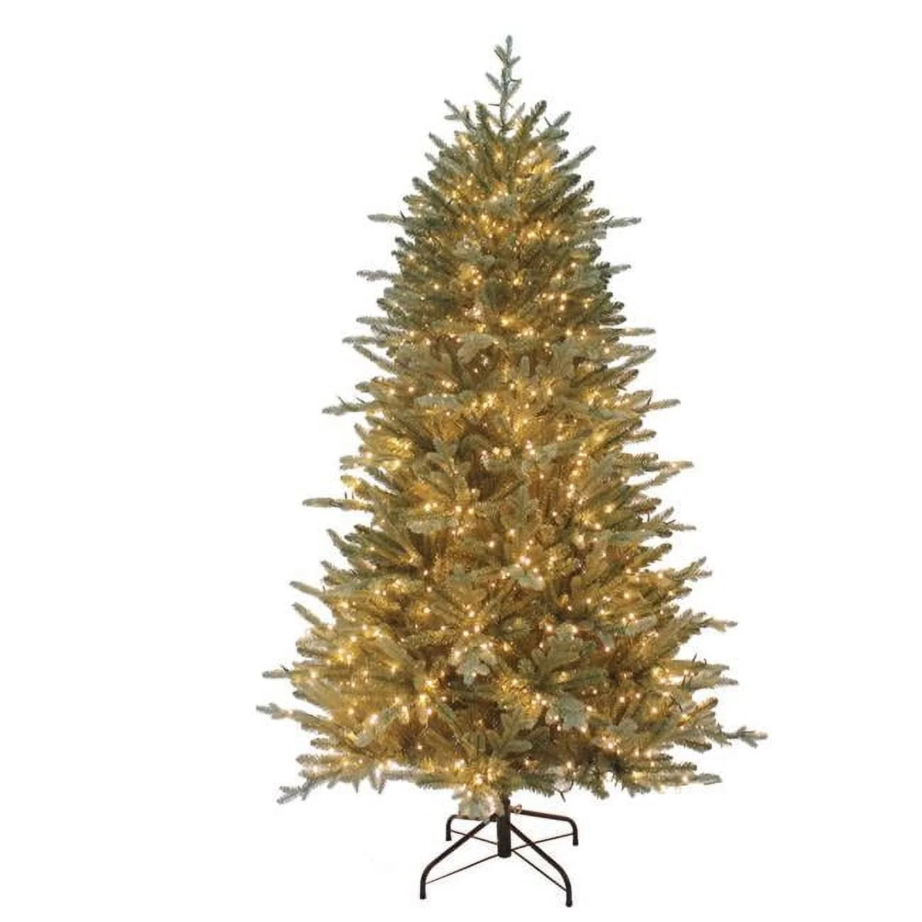 KSA 6' Pre-Lit LED Full Spruce Artificial Christmas Tree, Warm White LED Lights