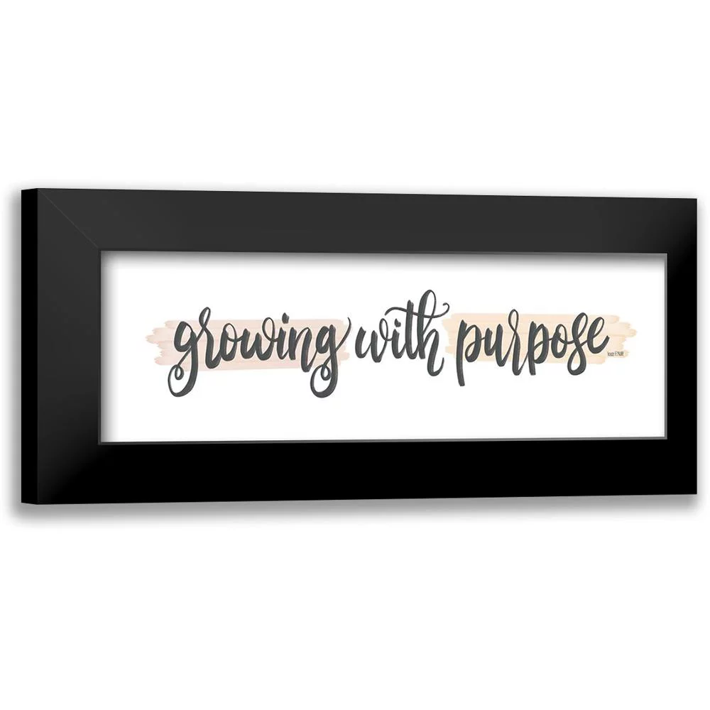 House Fenway 14x7 Black Modern Framed Museum Art Print Titled - Growing with Purpose