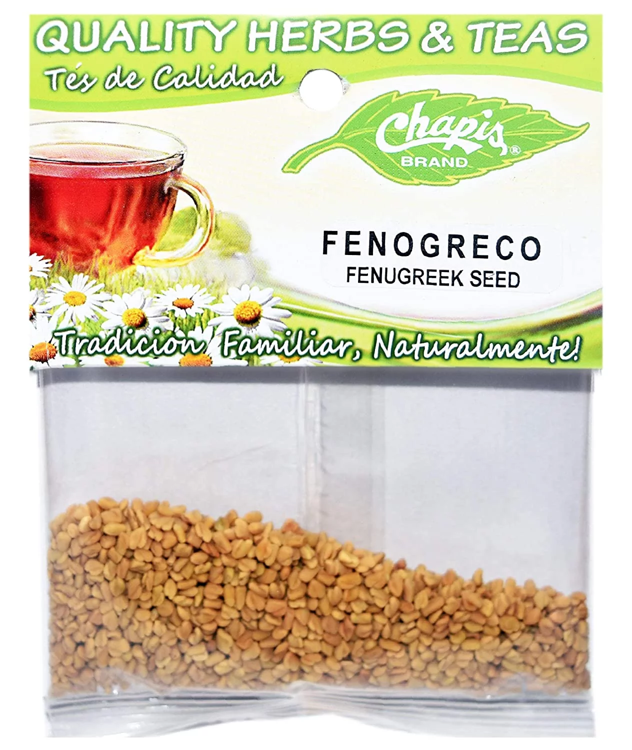 Chapis Tea De Fenogreco - Fenugreek Seed Dried Natural Granule Net Wt. 1/2 oz. (14 g) (3 Pack)