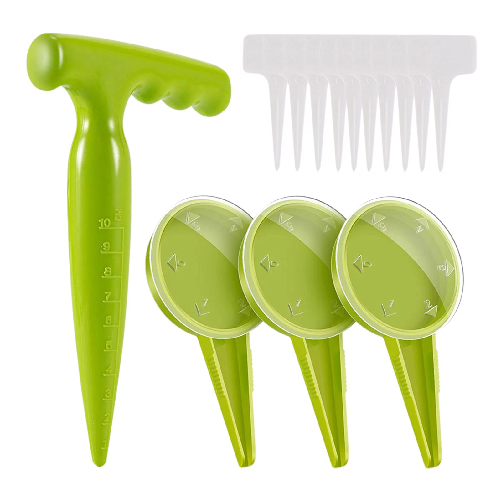 Garden Planting Tools Set Garden Supplies Sower Garden Seeder Manual Sowing Seeds Dispenser Soil Digger for Flower Pot Backyard Garden Digger 3 Seeder