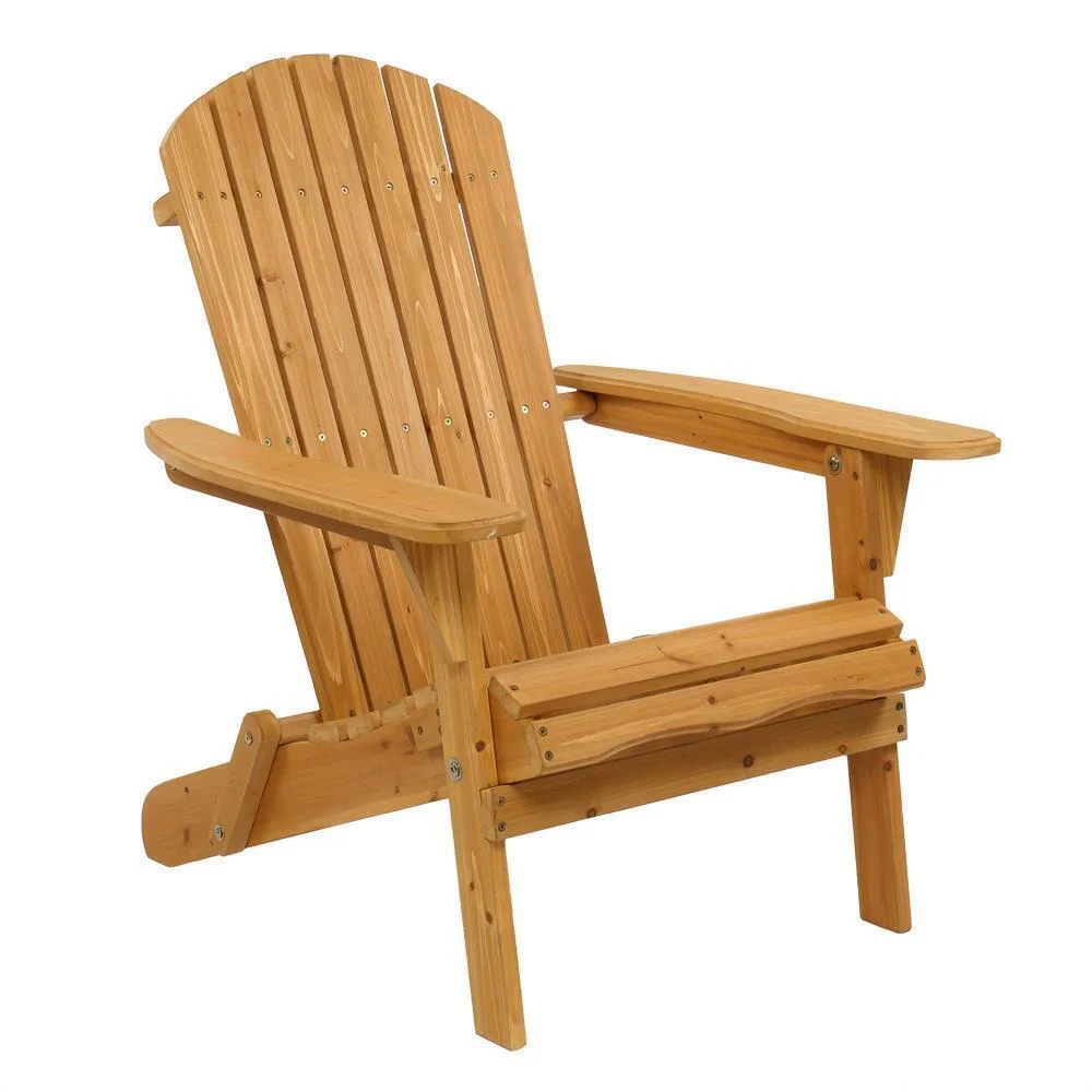 Foldable Adirondack Chair Outdoor Furniture Weatherproof Patio PoolSide Garden