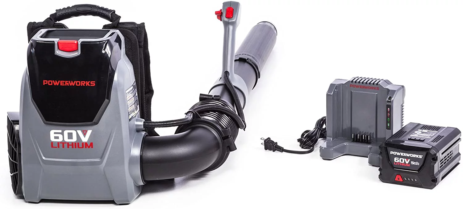 Discontinued - Powerworks 60V Backpack Blower, 5.0Ah Battery and Charger Included, 2401813AZ