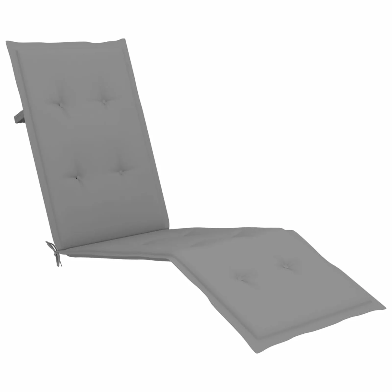 Suzicca Patio Deck Chair with Footrest and Cushion Solid Acacia Wood