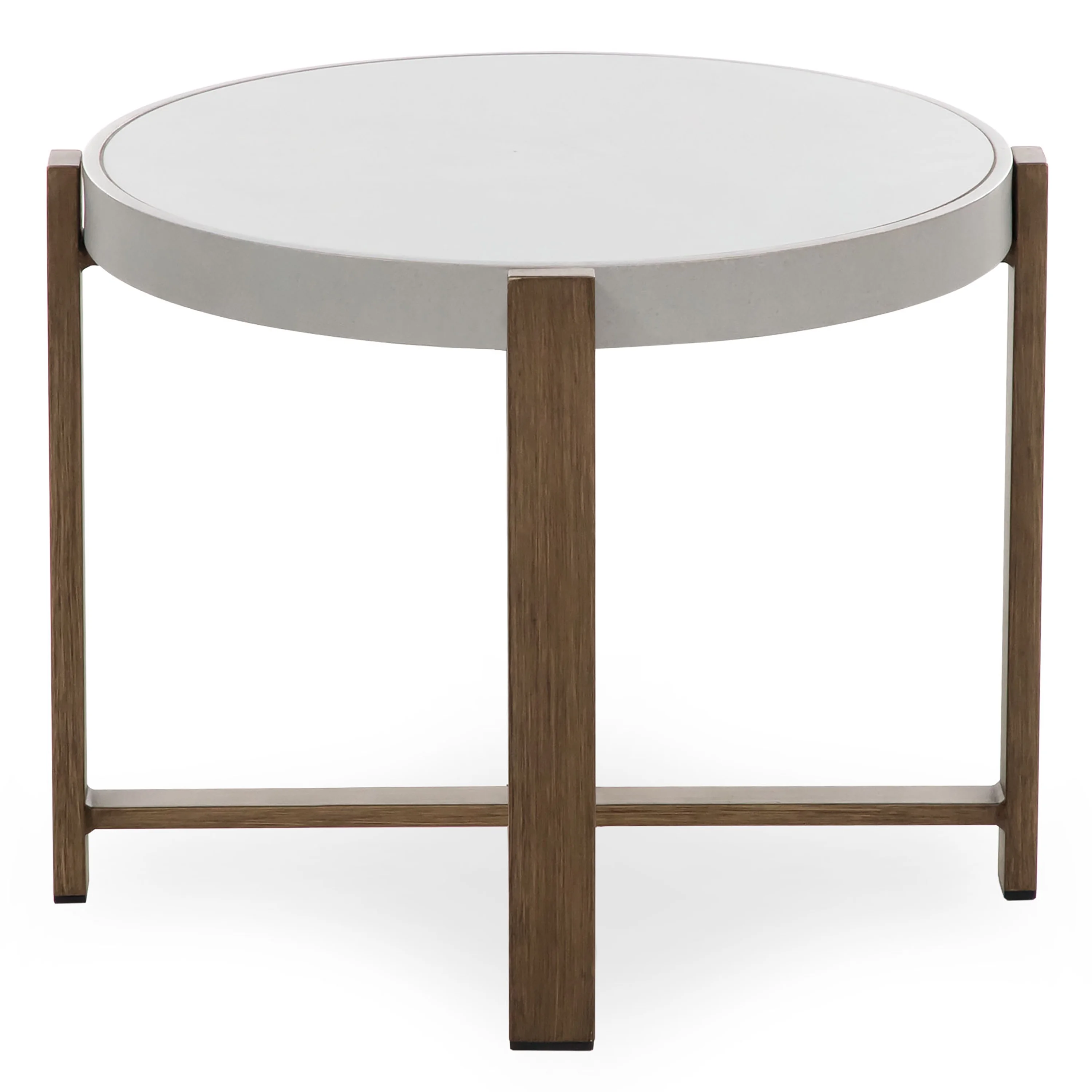 Furniture of America Drom Aluminum 3-Piece Patio Table and Chairs Set, Natural and Beige