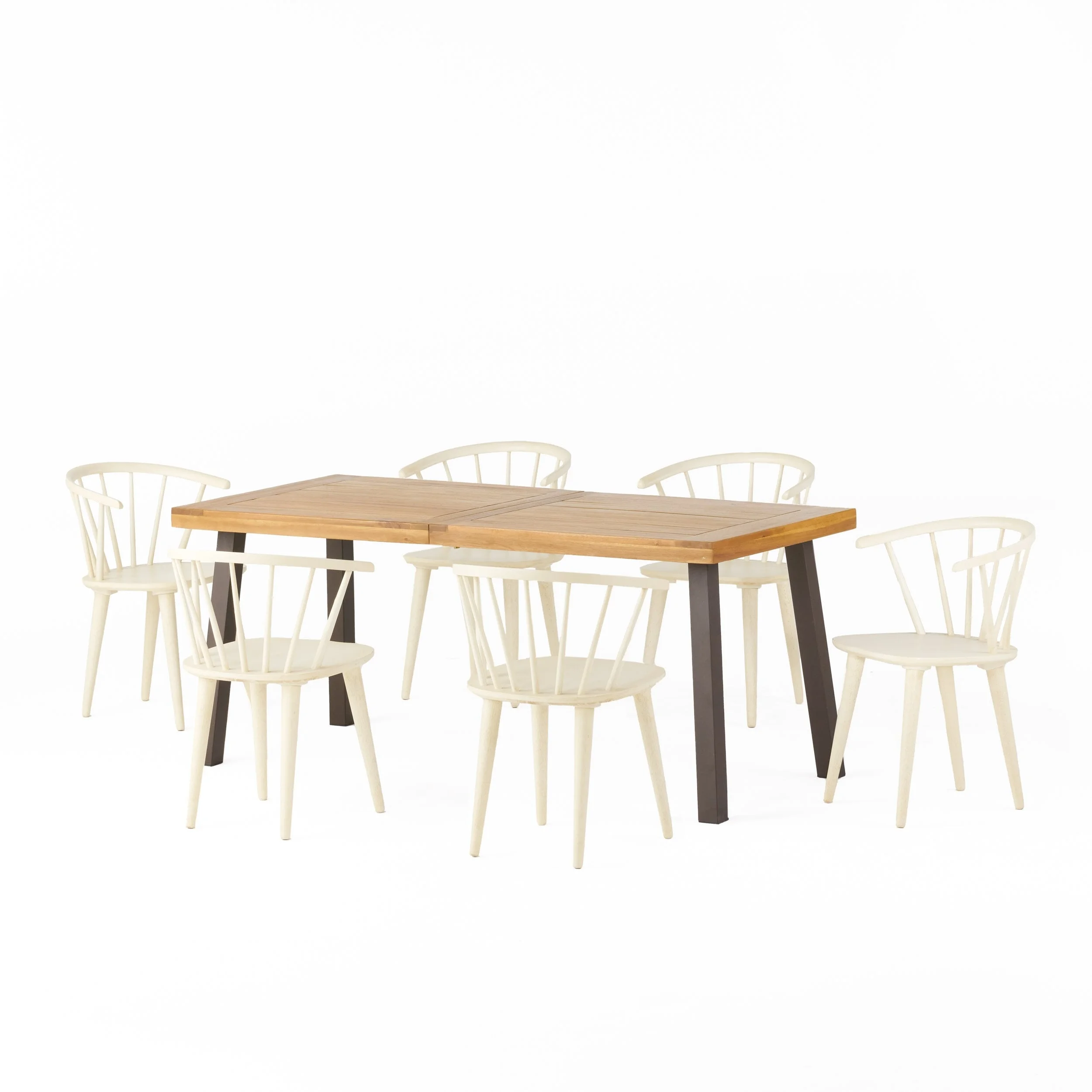 Christopher Knight Home Lempster  Wood and Iron 7 Piece Dining Set by