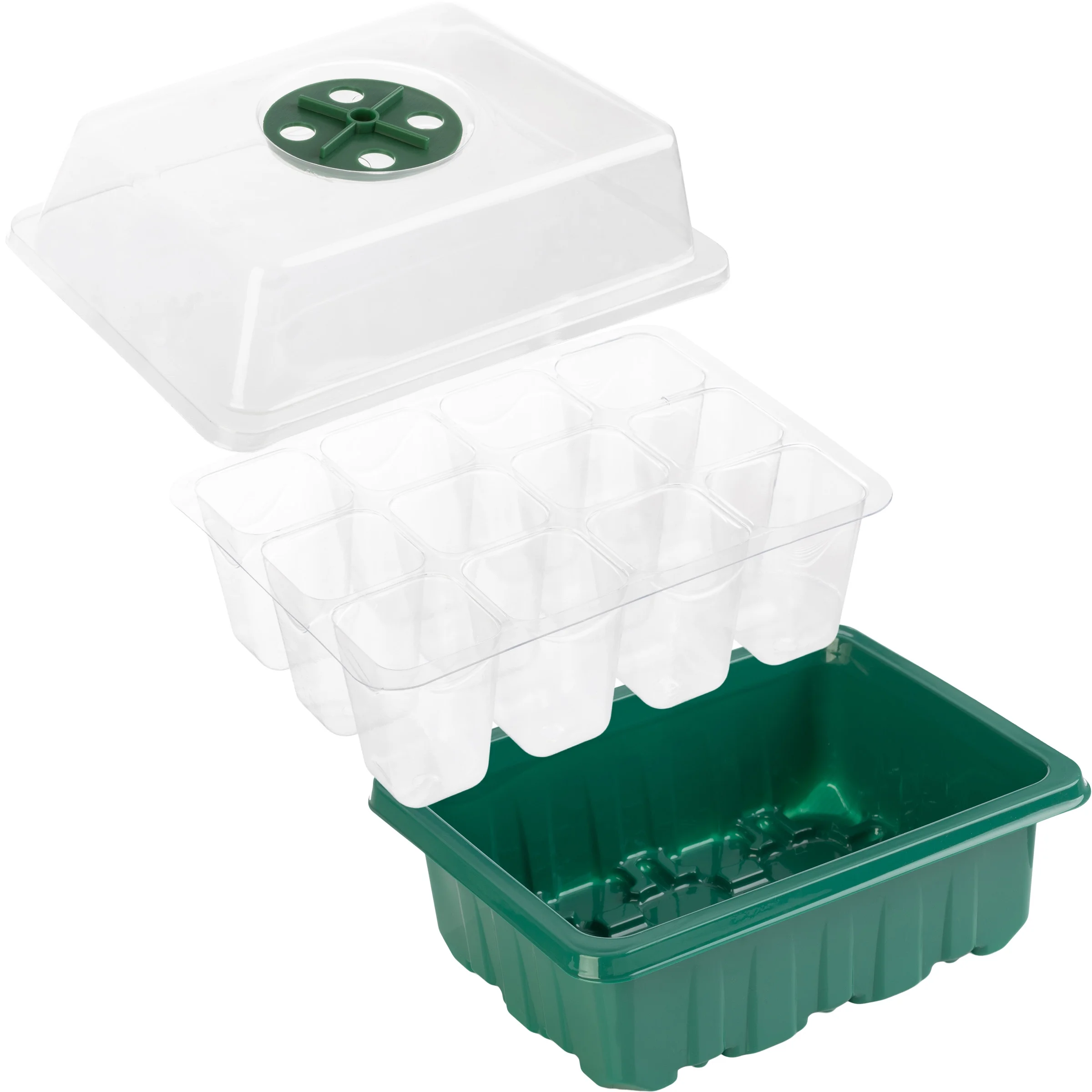 Home-Complete Seed Starter Tray 10-Pack - Plant Trays with Humidity Domes