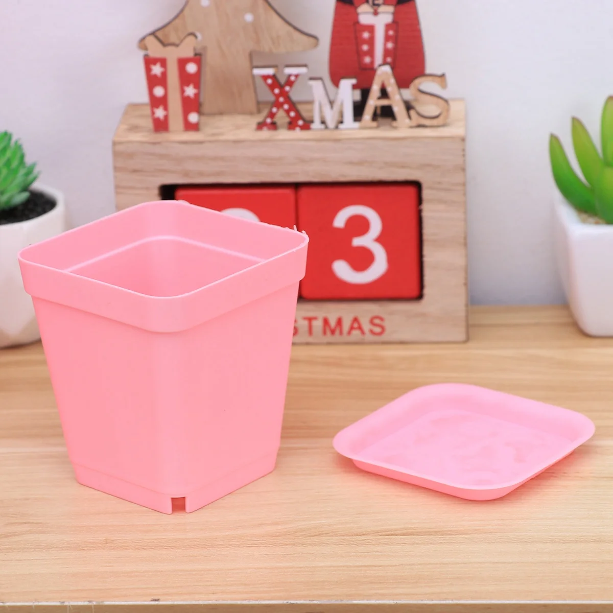 OUNONA Potspot Square Flowergardening Succulent Tiny Container Scculent Bonsai Growing Planter Transplanting Seedlings Mini