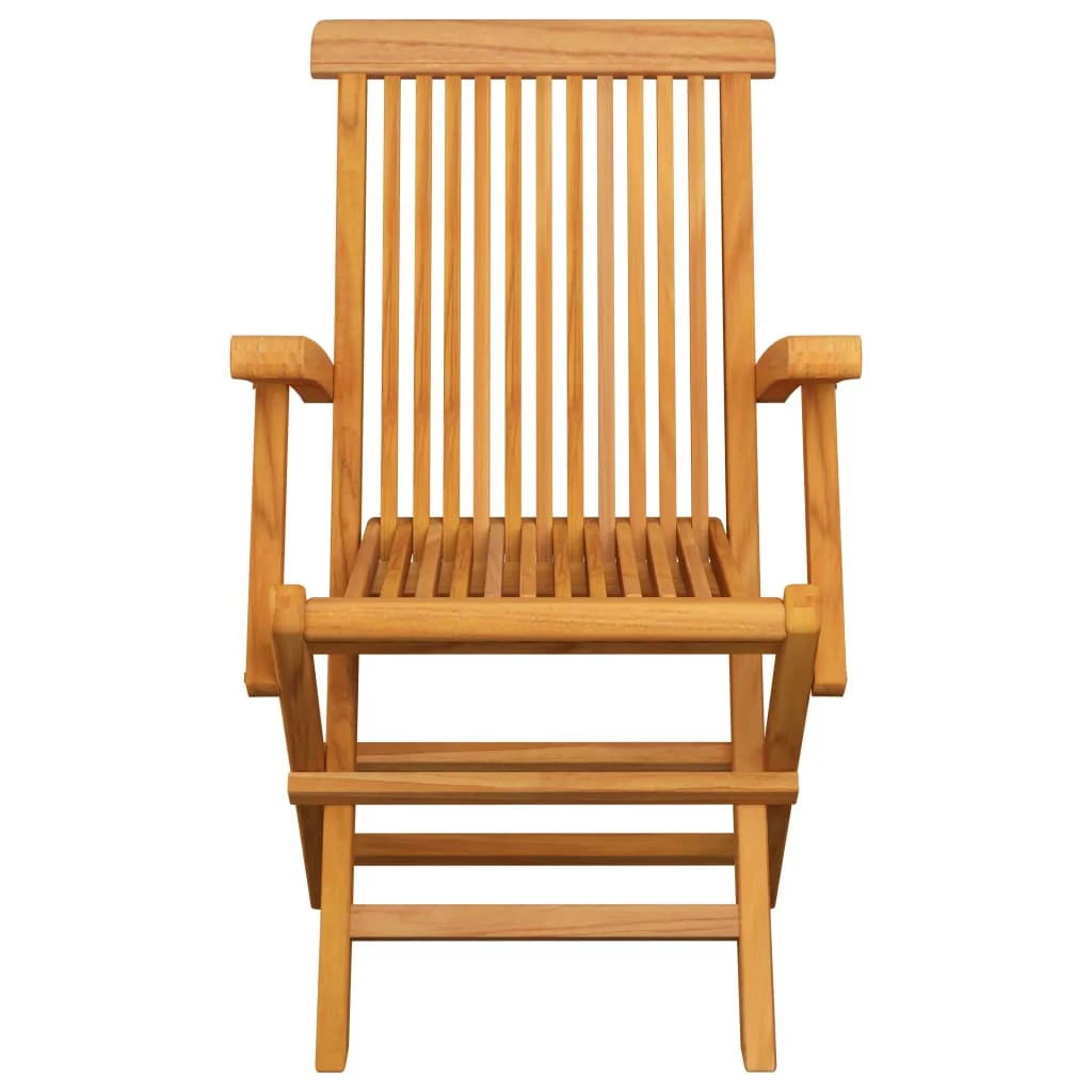 Folding Patio Chairs 4 pcs Solid Teak Wood