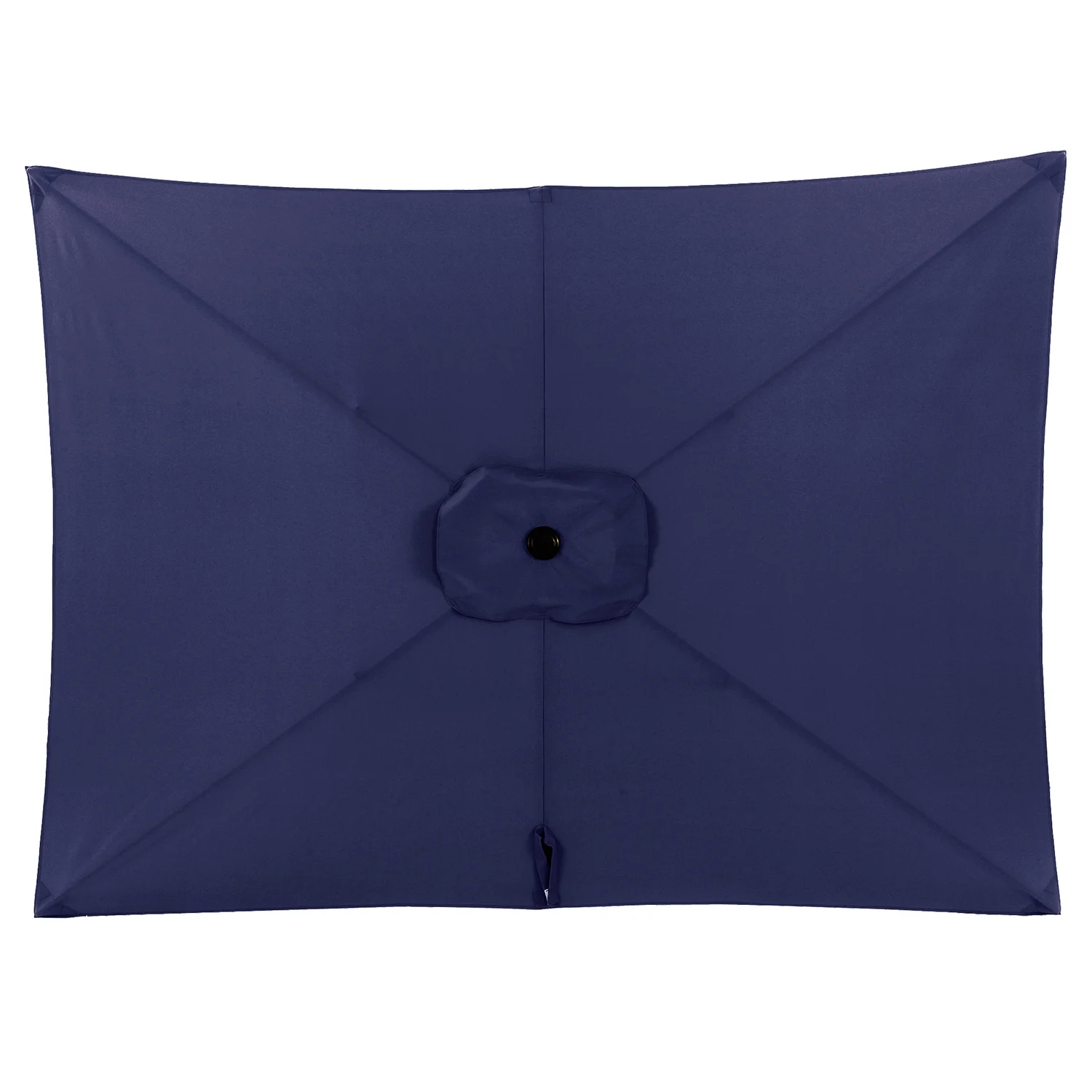 Ouootto  6.5 x 10 ft. Rectangular Patio Umbrella with Tilt, Crank & 6 Sturdy Ribs for Deck Lawn Pool in Navy Blue