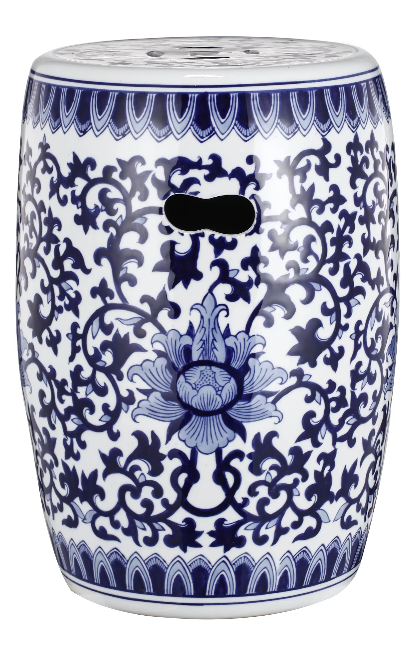 Garden Stool-Color:Blue,Style:Classic Vintage