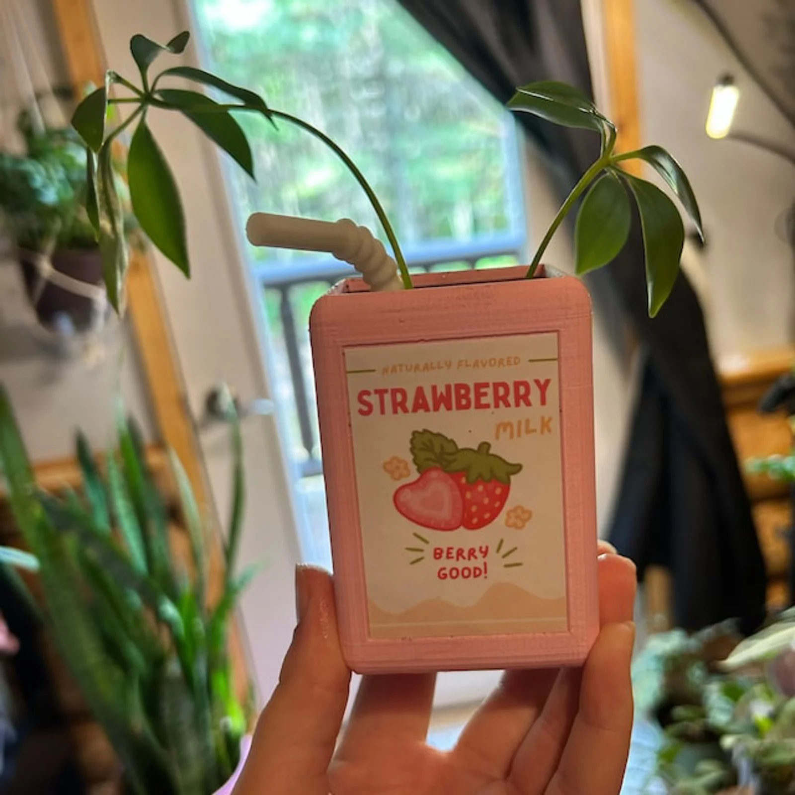 ZiSUGP Small Juice Box Flower Pot Resin Flower Pot Funny Flower Pot Garden Tools