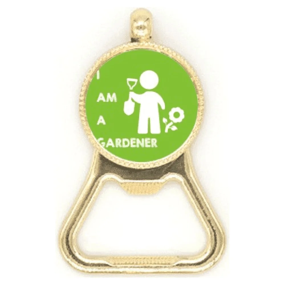 Gardener Position Flower Grass Spade Beer Bottle Cap Opener Stainless Steel Key Chain