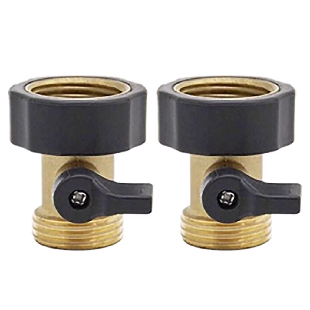 Garden 2pcs Tap Hose Connectors Water Distributor Shut Off Valve 3/4 thread Short Sprinkler Head Copper Sprinklers for Garden Sprinkler Head Cap off Pad for Toddlers Stake Sprinkler Inflatable Pad