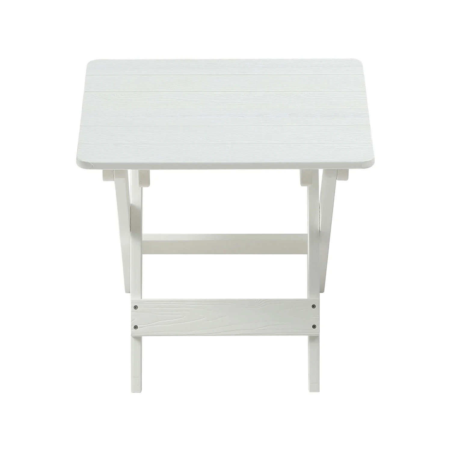 HIPS Foldable Small Table and Chair Set with 2 Chairs and Rectangular Table White