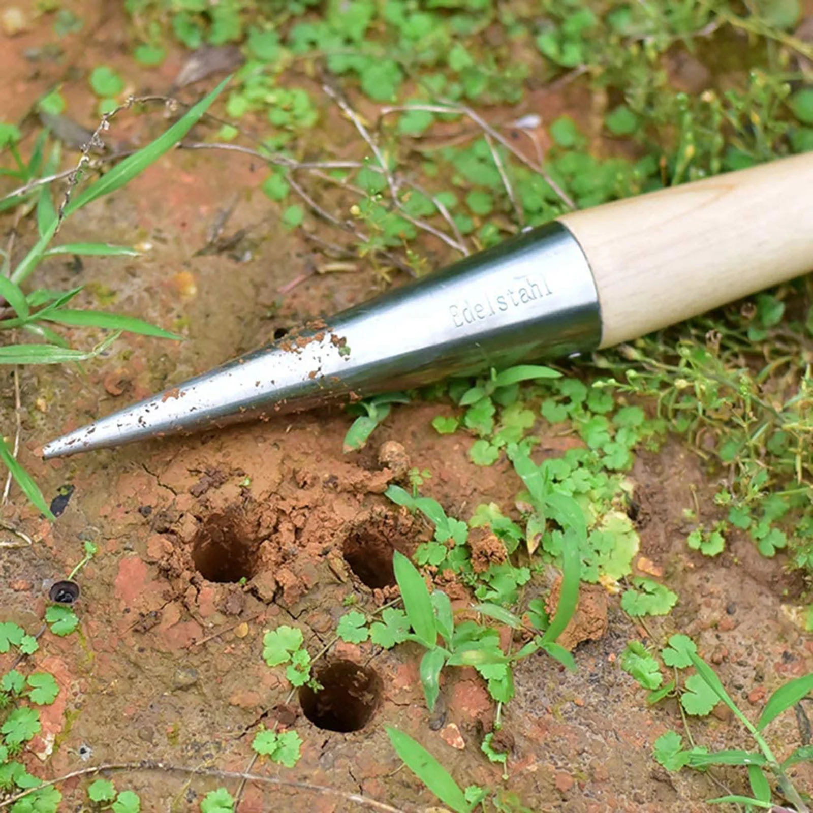 Lovehome New Pattern Stainless Steel Sow Dibbler Durable Long Lasting Garden Tool