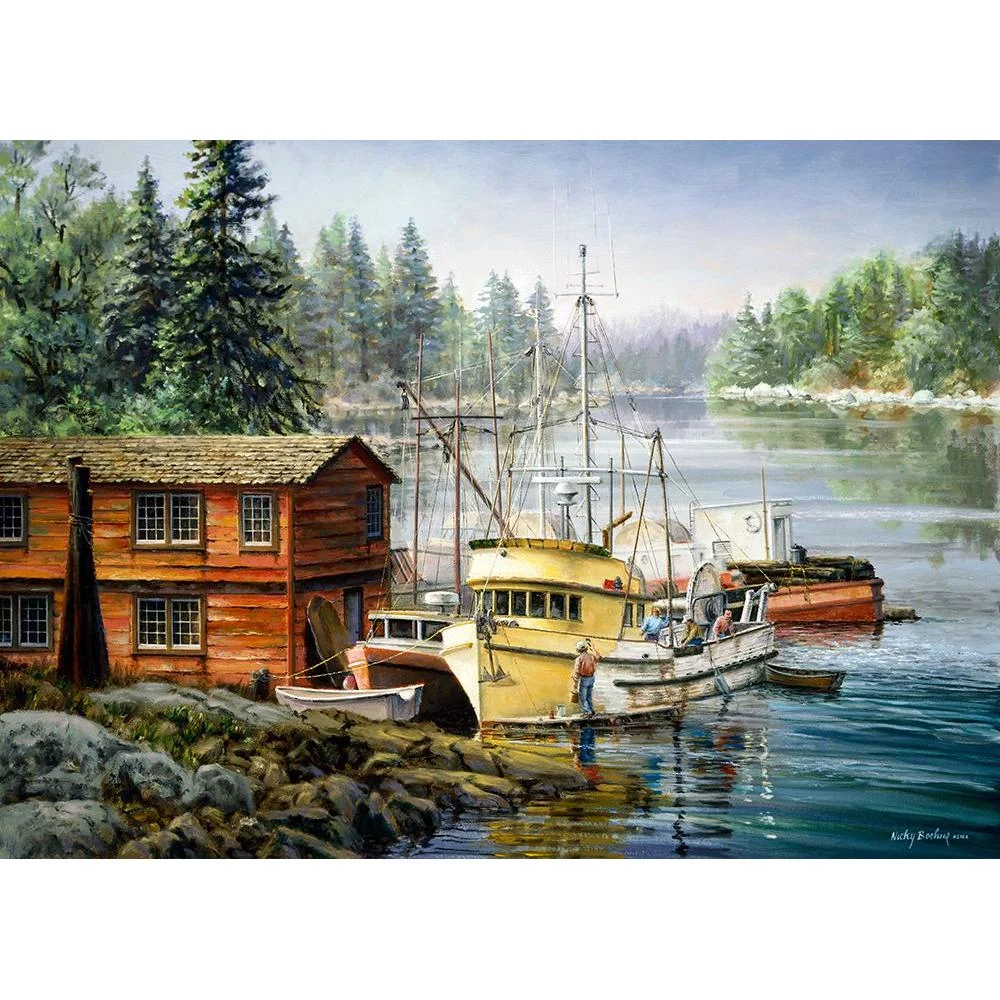 Spruced And Spry 14x11 Black Modern Framed Museum Art Print Titled - Boehme, Nicky