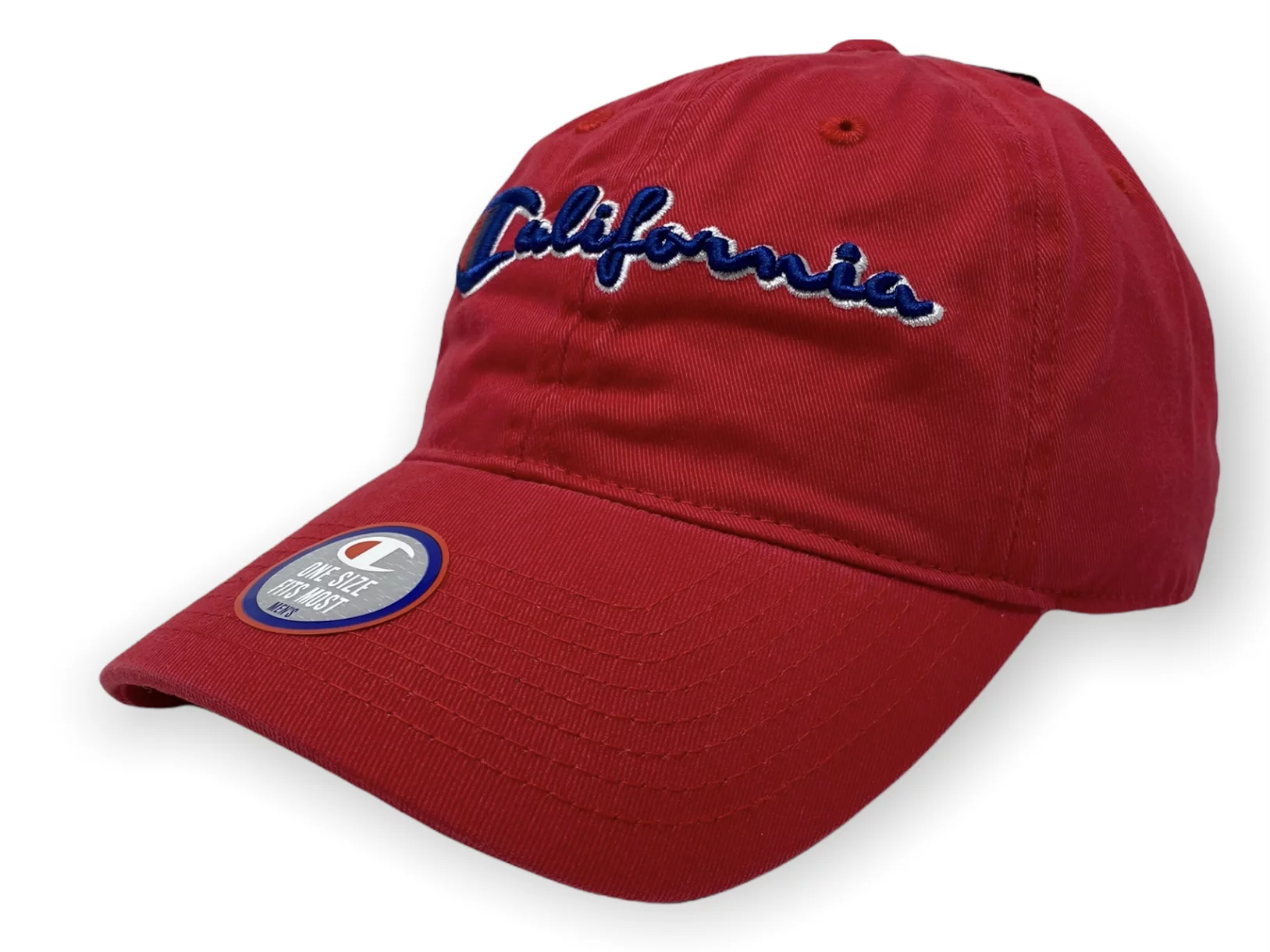 Champion Men's Embroidered California Script Adjustable Hat Cap - Scarlet Red