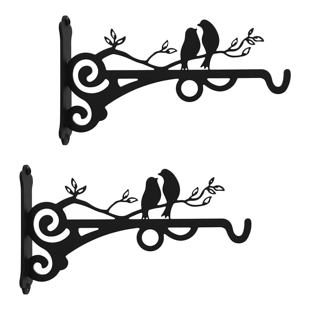 2 PCS Wall-Mounted Flower Pot Hook Plant Hanger Bracket Hanging Hook Hanging Plant Hook Lantern Hook Balcony Bonsai Hook