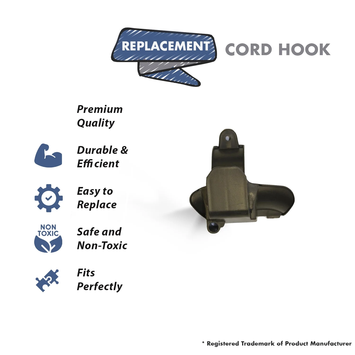 Replacement Part For Hoover 440011353 (UH70105 Upright Vacuum Cleaner Cord Hook)